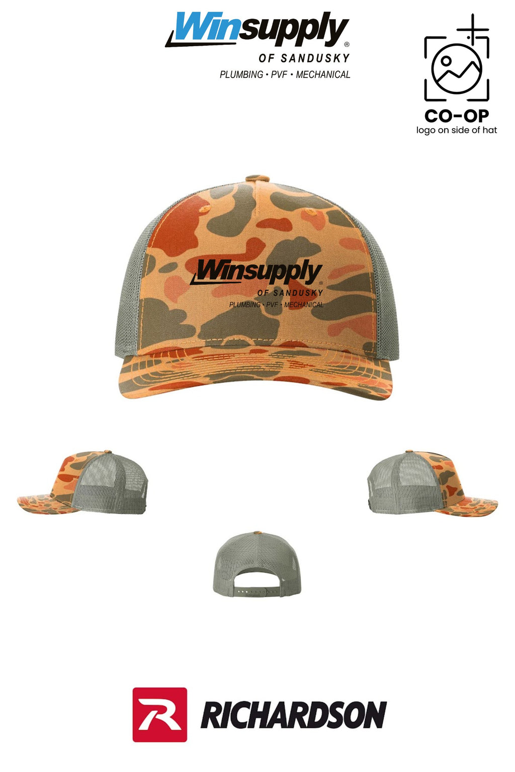 Richardson 112PFP Printed Five-Panel Trucker - Winsupply of Sandusky