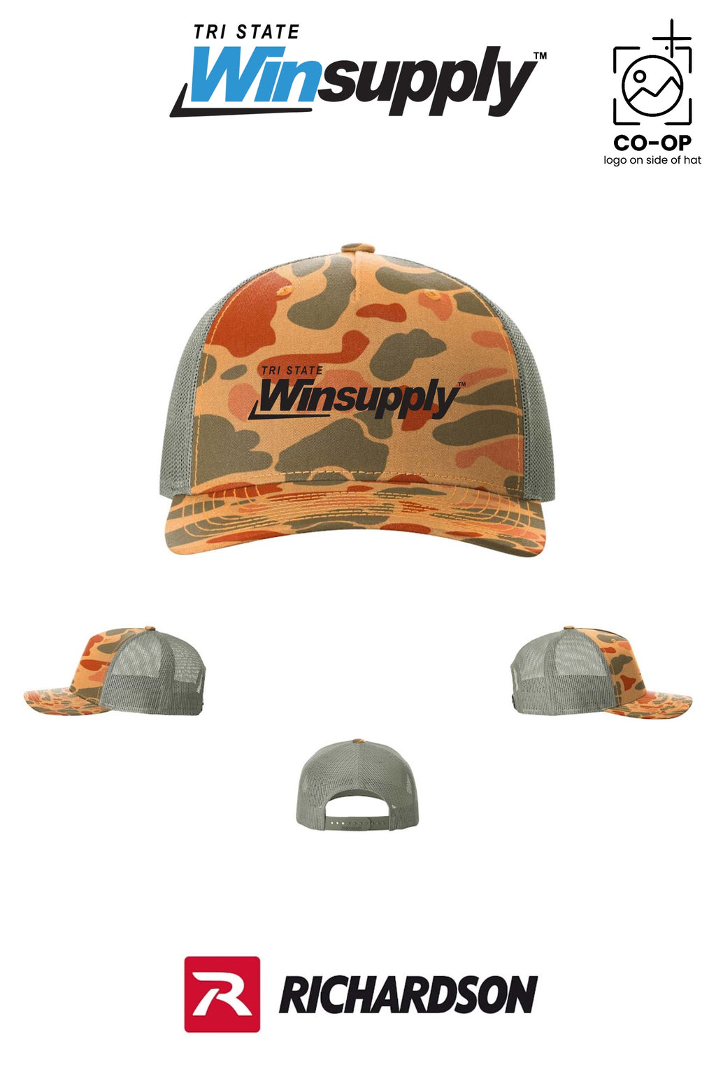 Richardson 112PFP Printed Five-Panel Trucker - Tri-State Winsupply