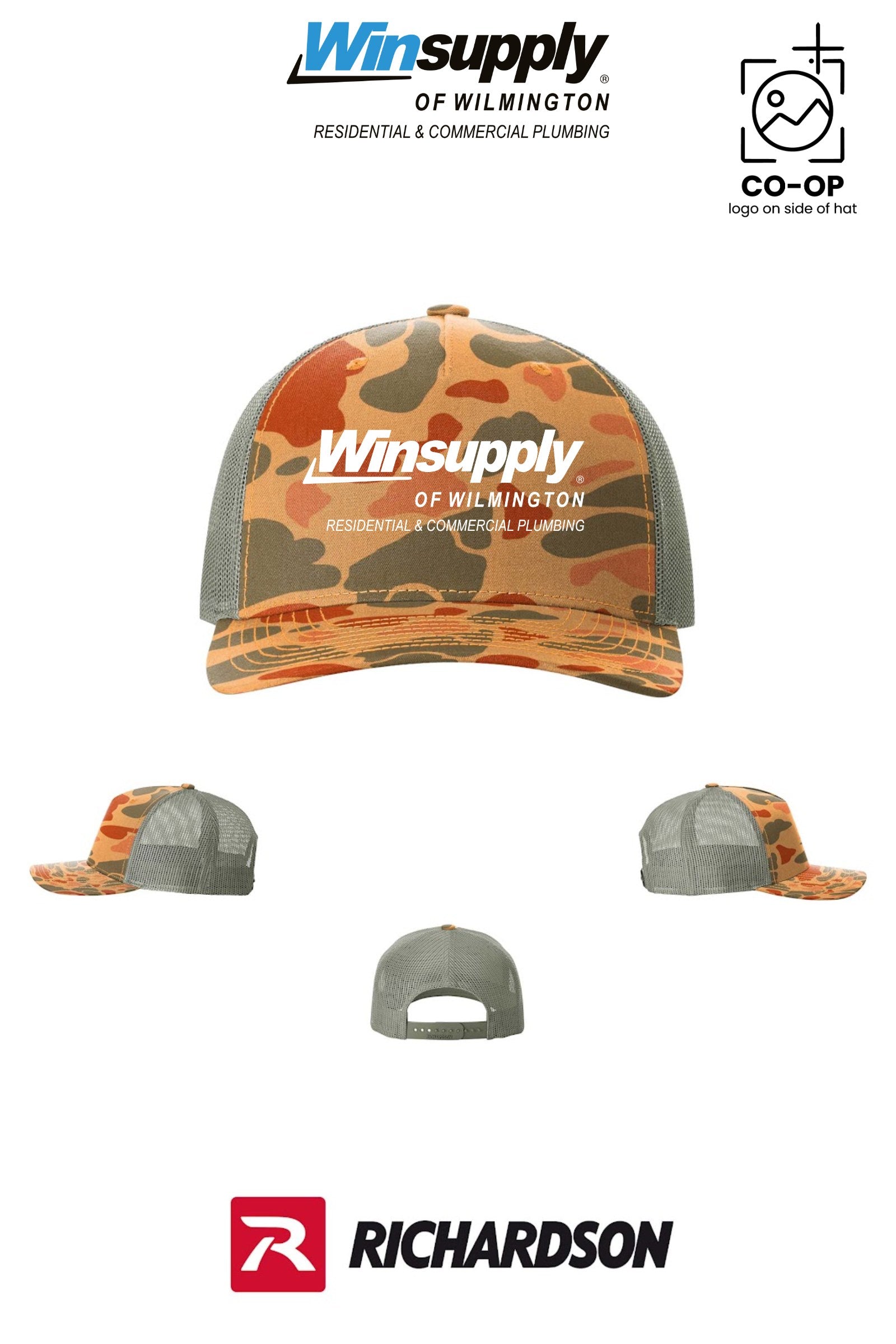 Richardson 112PFP Printed Five-Panel Trucker - Winsupply of Wilmington