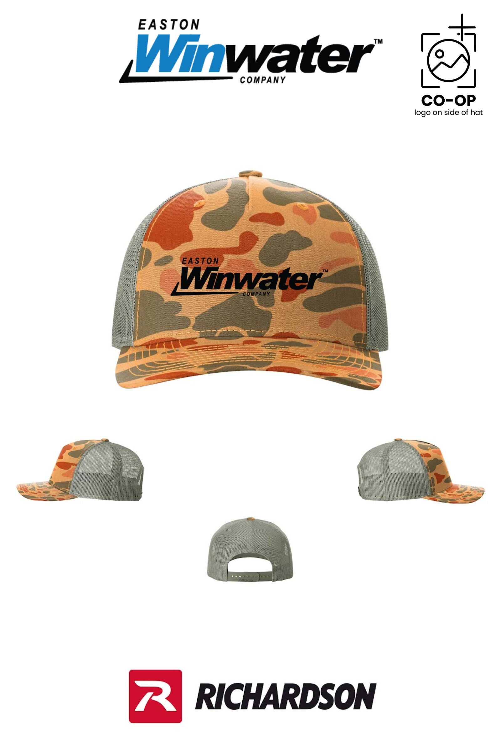 Richardson 112PFP Printed Five-Panel Trucker - Easton Winwater