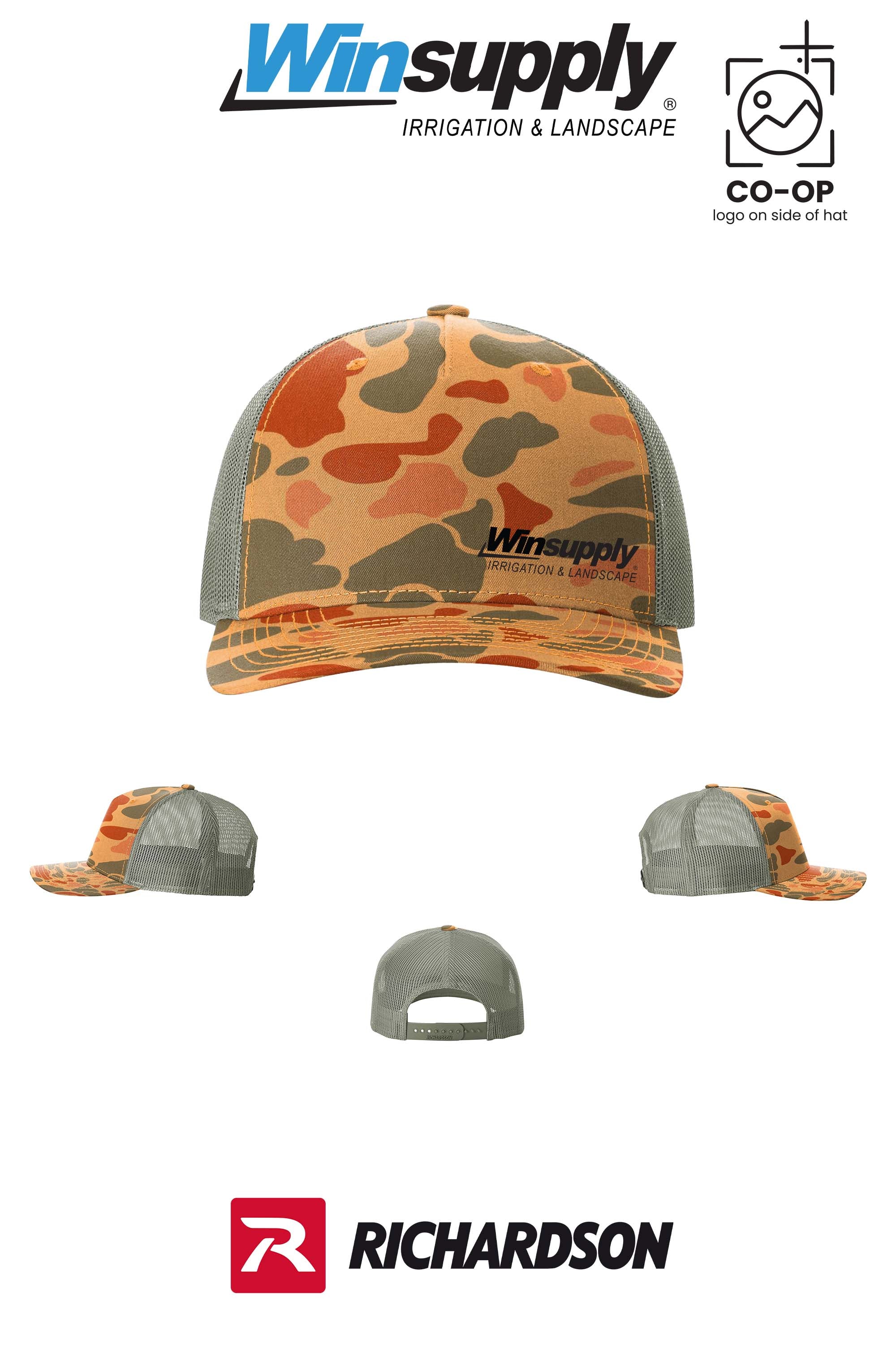 Richardson 112PFP Printed Five-Panel Trucker *offset logo* - Winsupply NE Albuquerque NM Co.