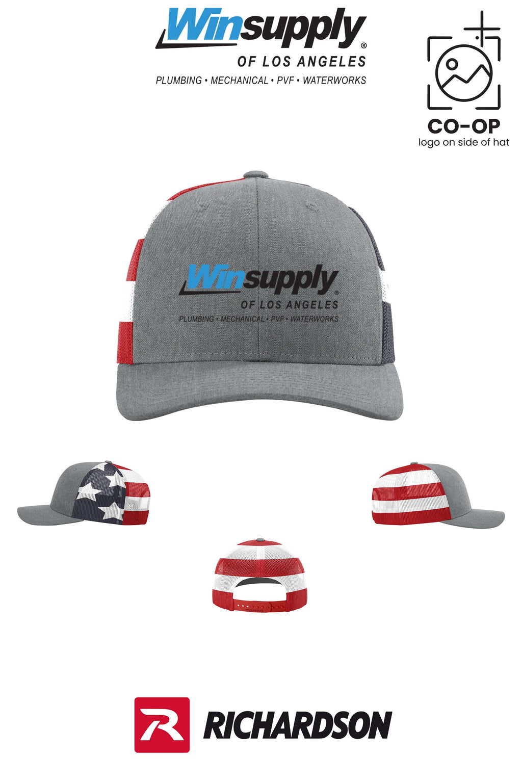 Richardson 112PM Printed Mesh Trucker - Winsupply of Los Angeles