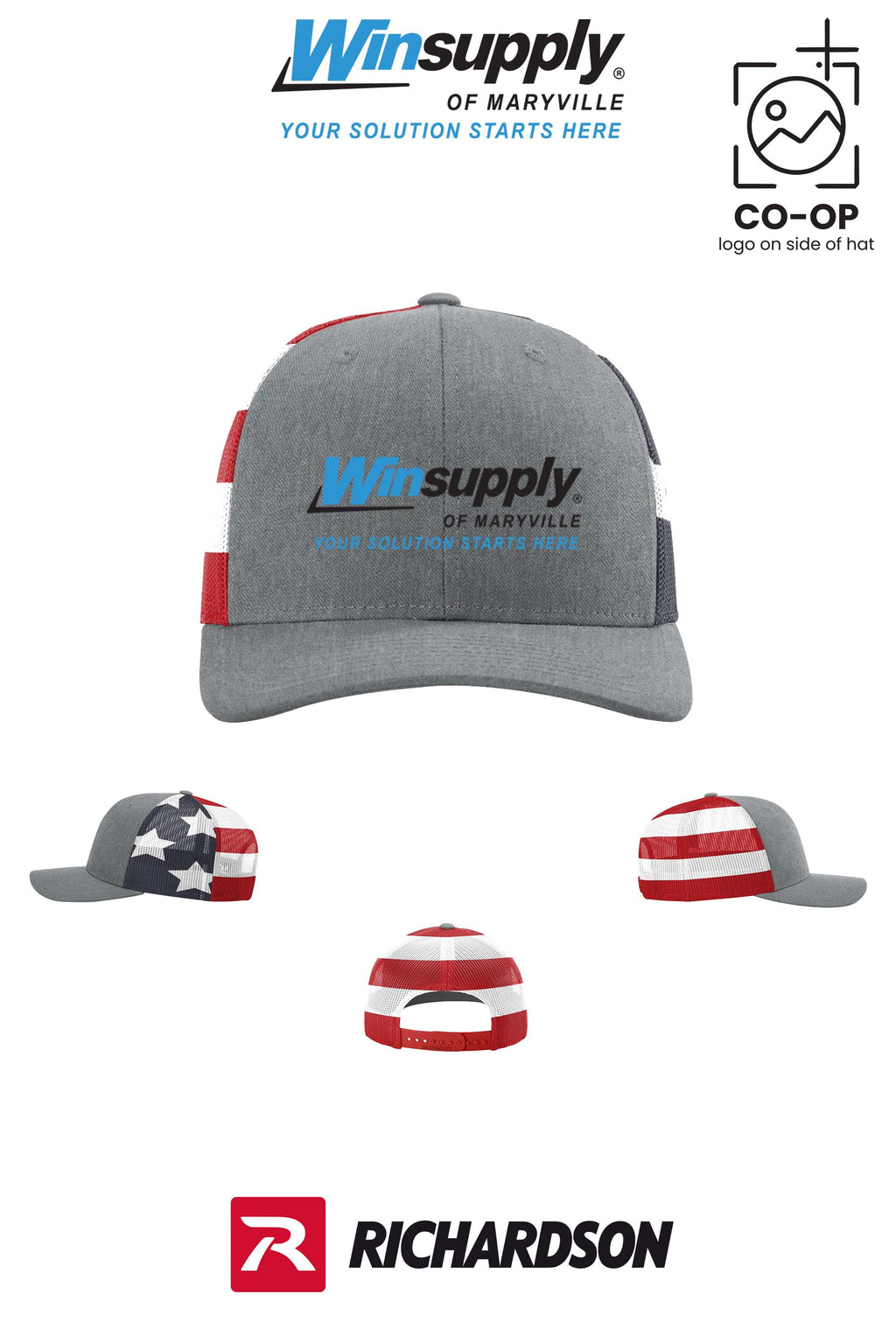 Richardson 112PM Printed Mesh Trucker - Winsupply of Maryville
