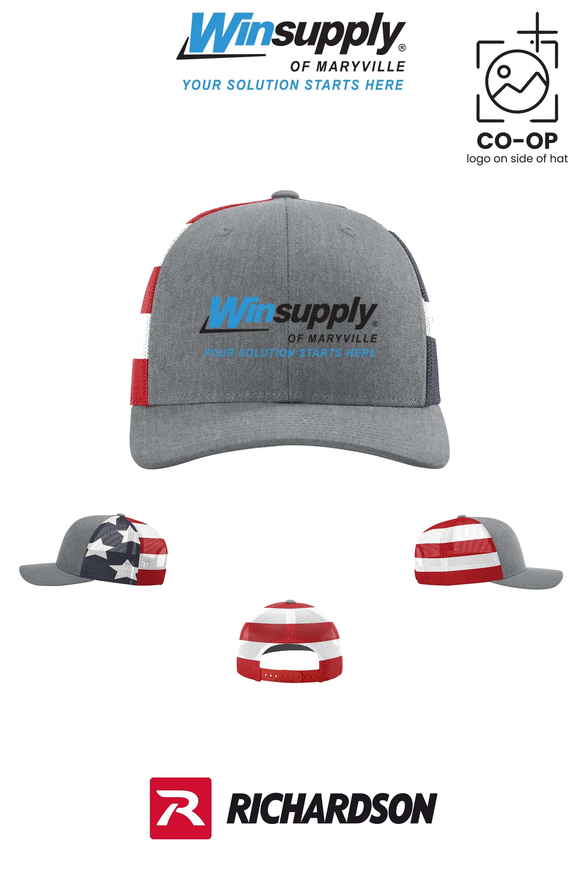 Richardson 112PM Printed Mesh Trucker - Winsupply of Maryville