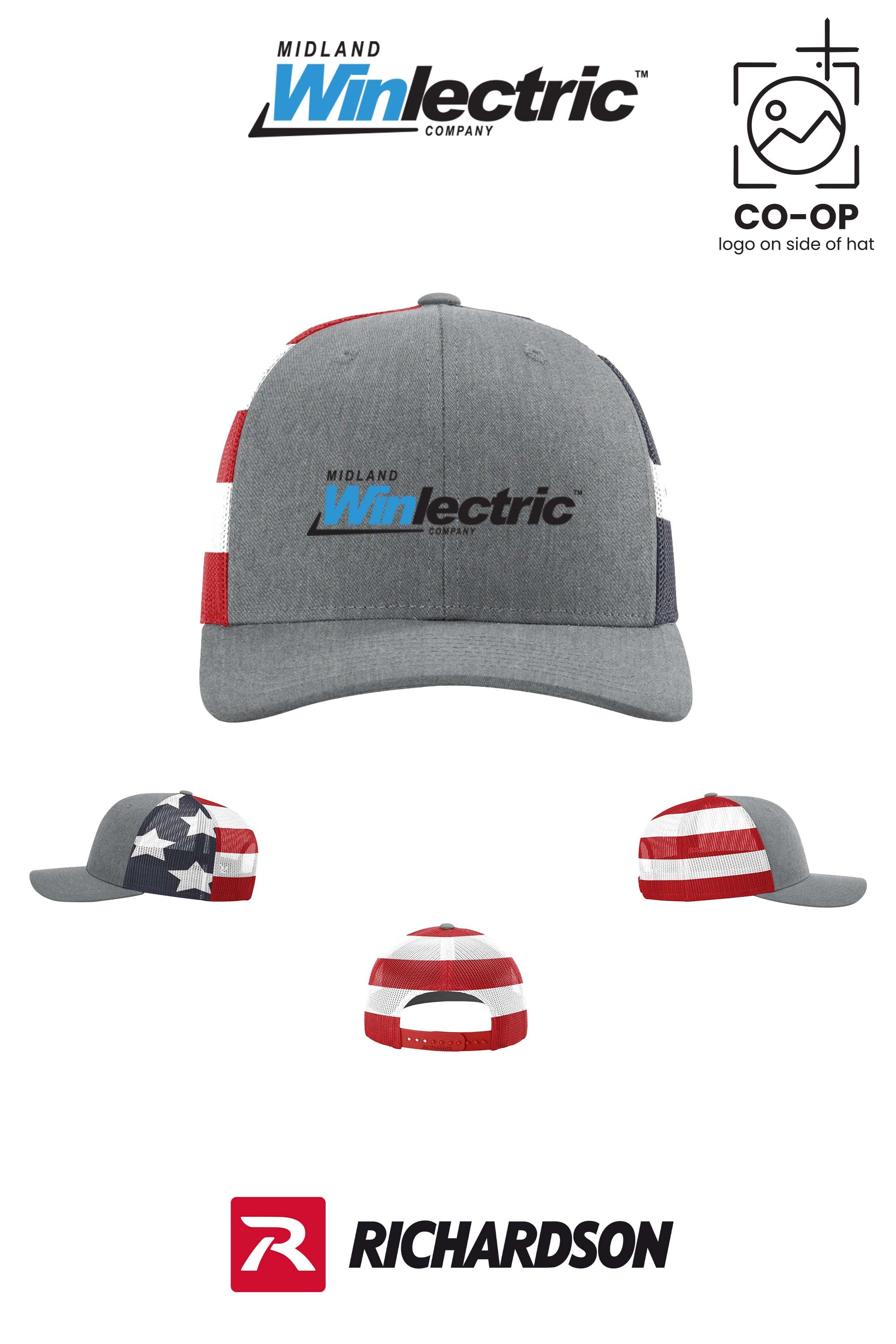 Richardson 112PM Printed Mesh Trucker - Winlectric of Midland