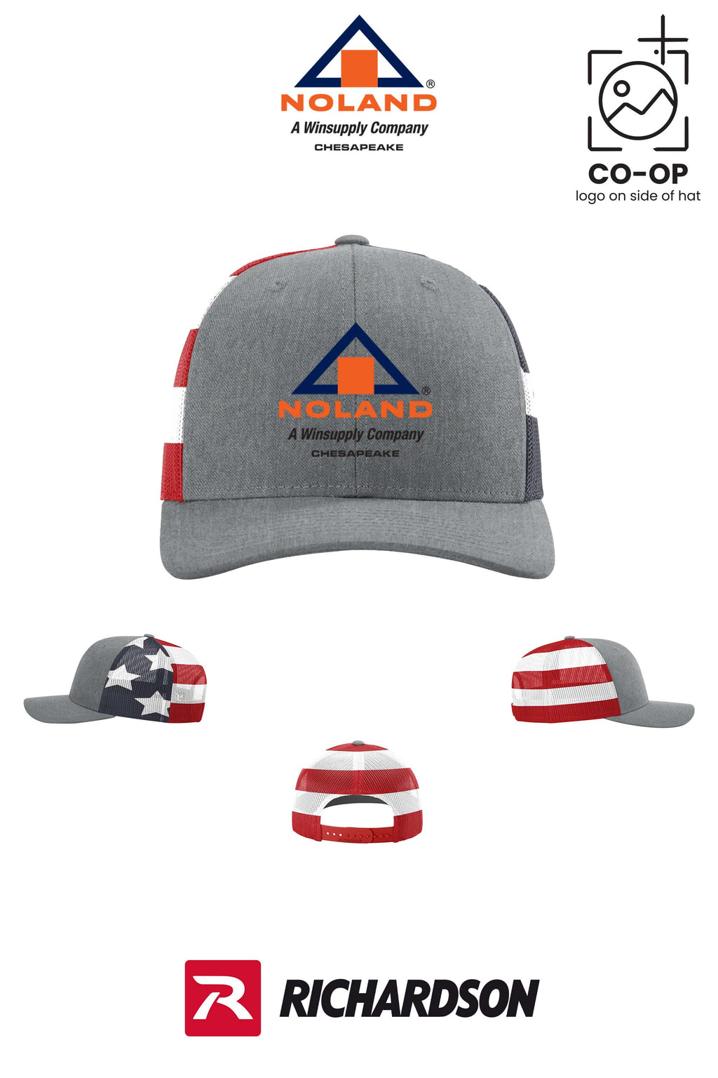 Richardson 112PM Printed Mesh Trucker - Noland Company Chesapeake