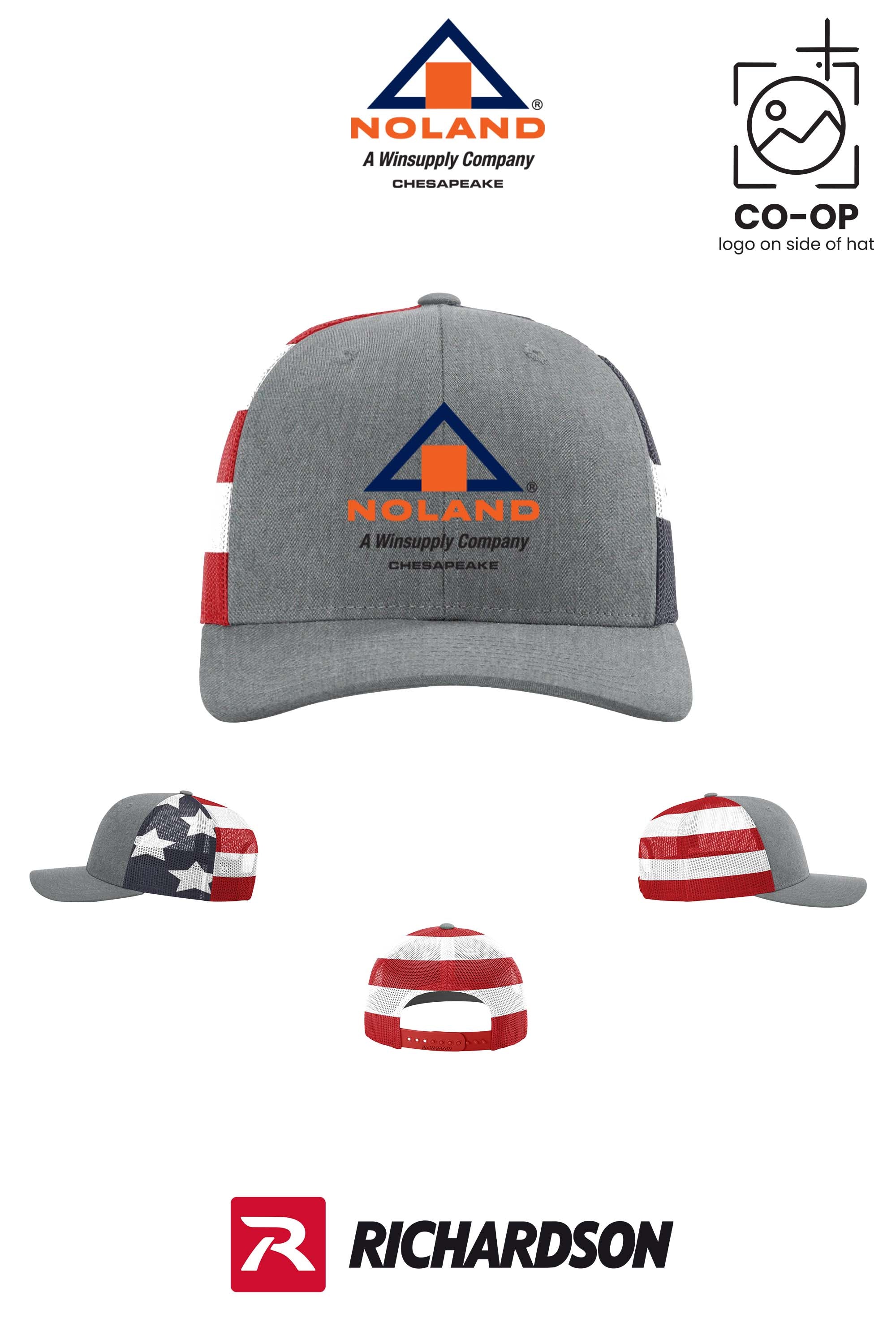 Richardson 112PM Printed Mesh Trucker - Noland Company Chesapeake
