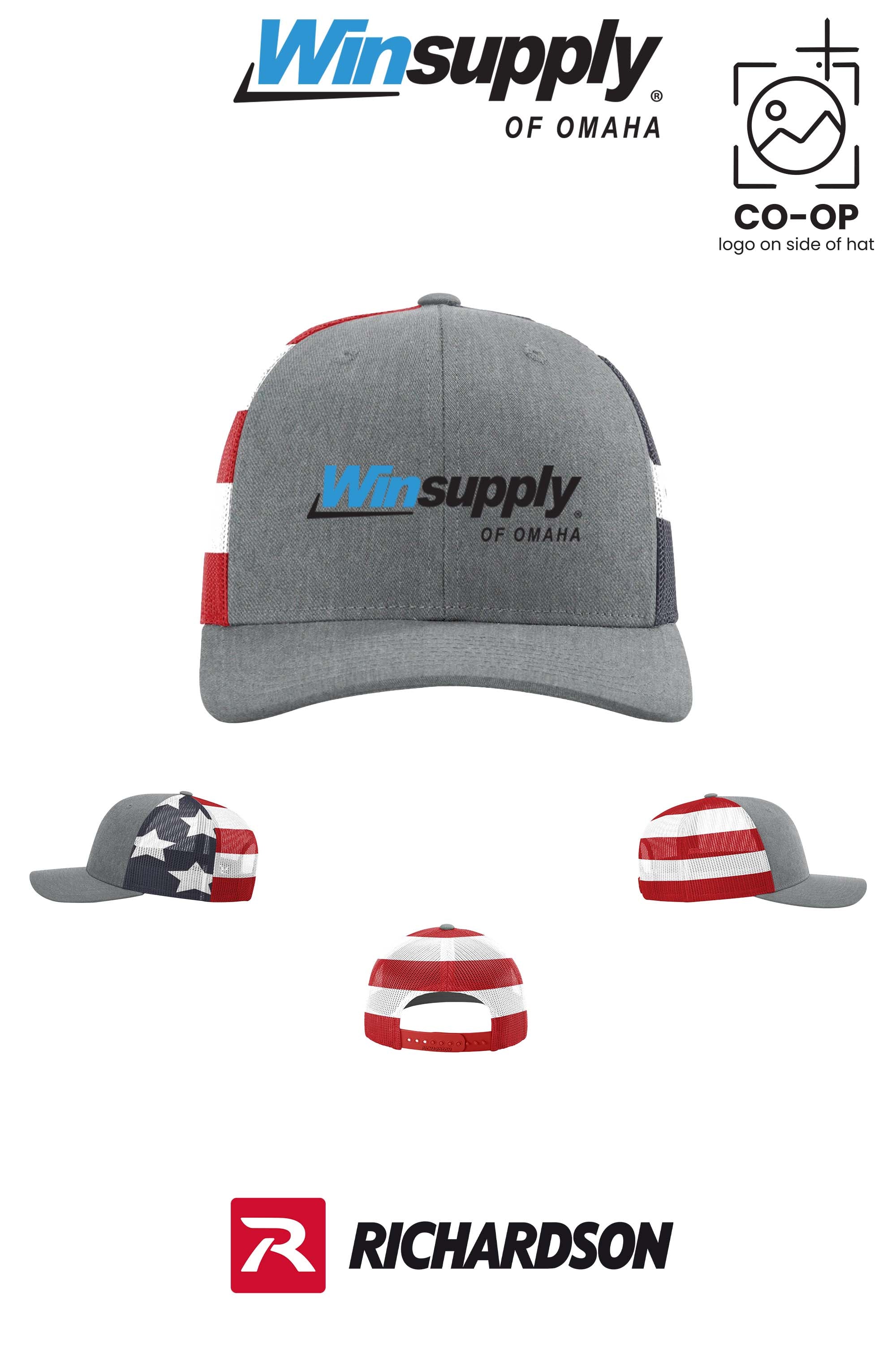 Richardson 112PM Printed Mesh Trucker - Winsupply of Omaha