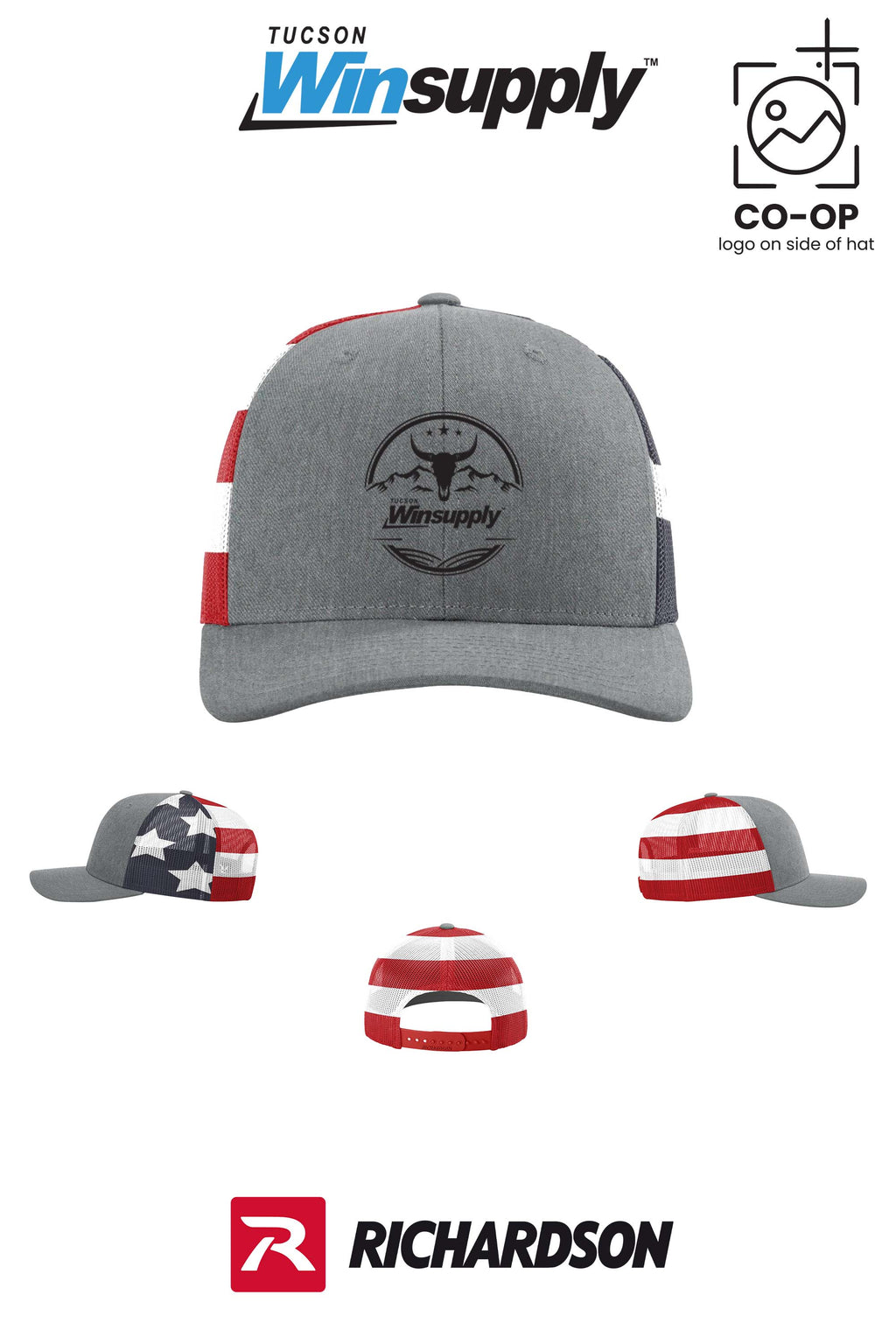 Richardson 112PM Printed Mesh Trucker - Winsupply Tucson AZ