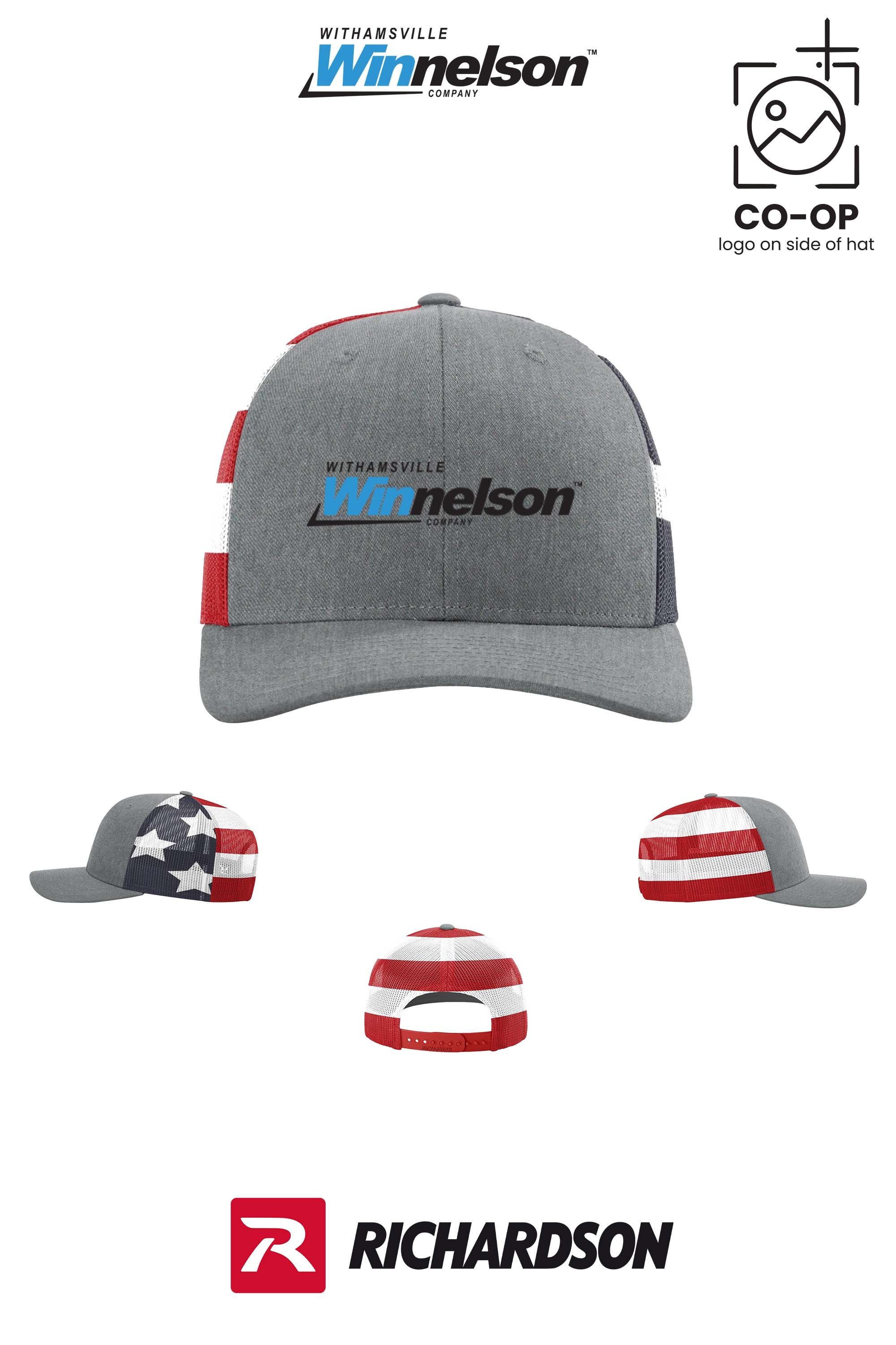 Richardson 112PM Printed Mesh Trucker - Withamsville Winnelson