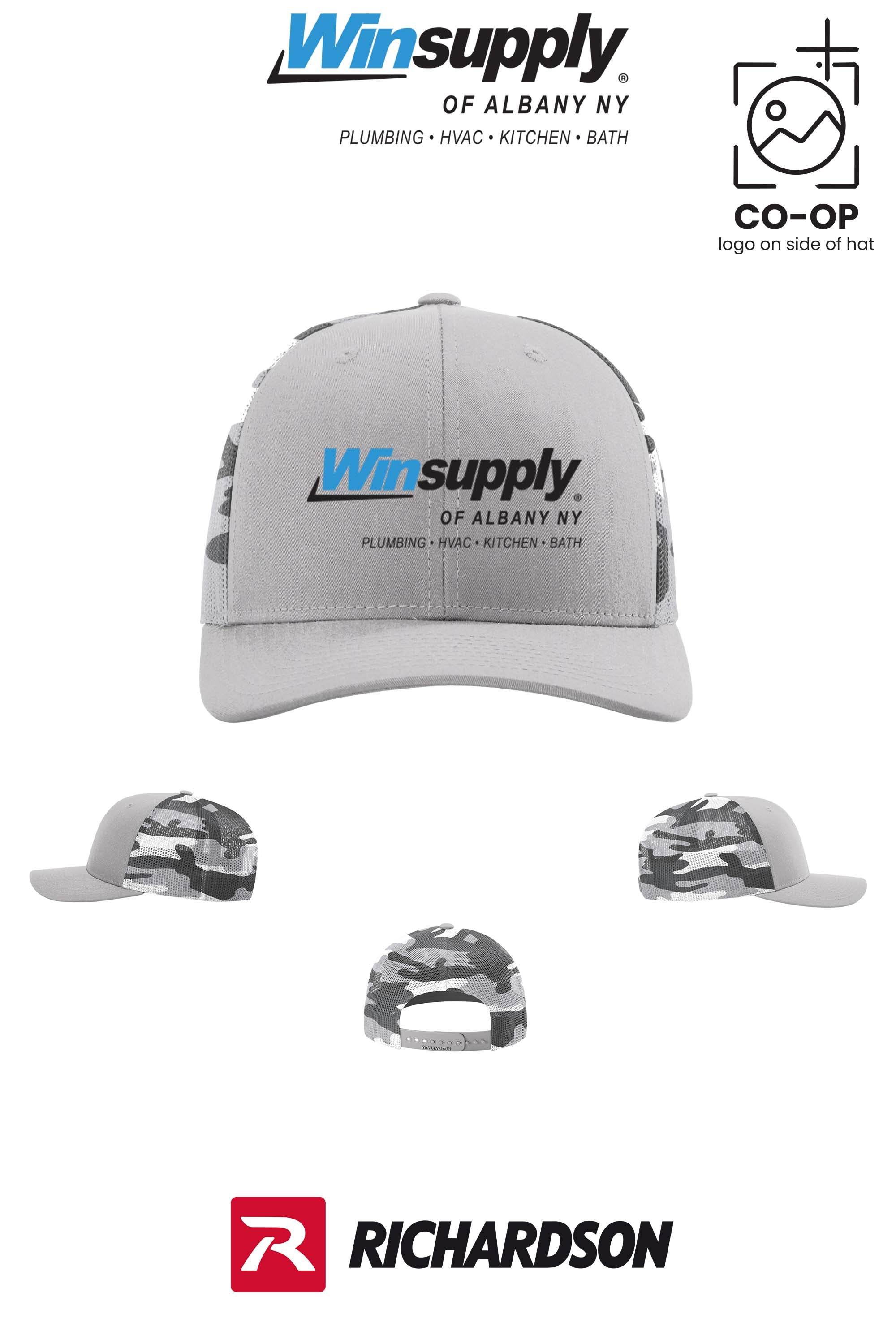 Richardson 112PM Printed Mesh Trucker - Winsupply of Albany NY