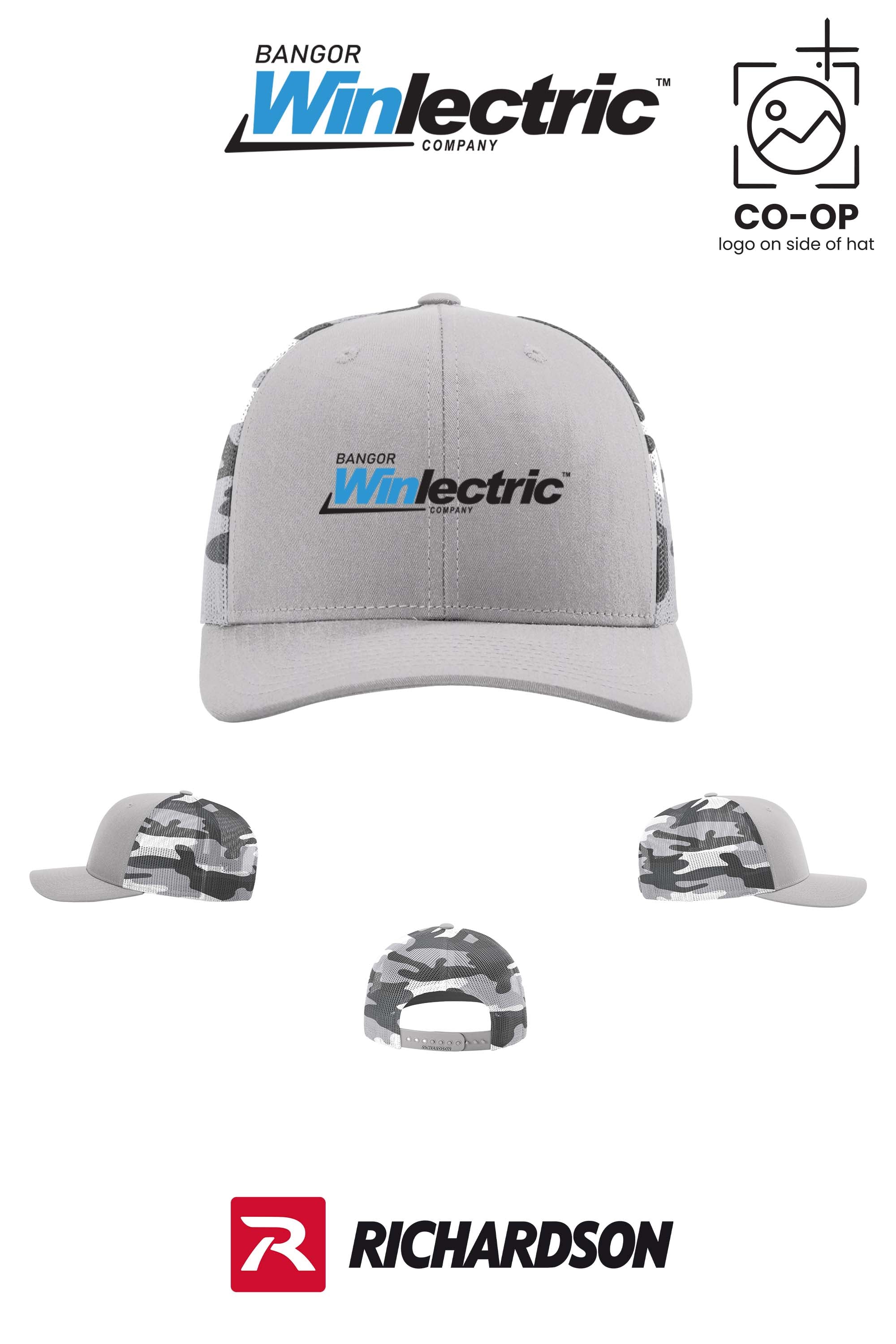 Richardson 112PM Printed Mesh Trucker - Winlectric Bangor