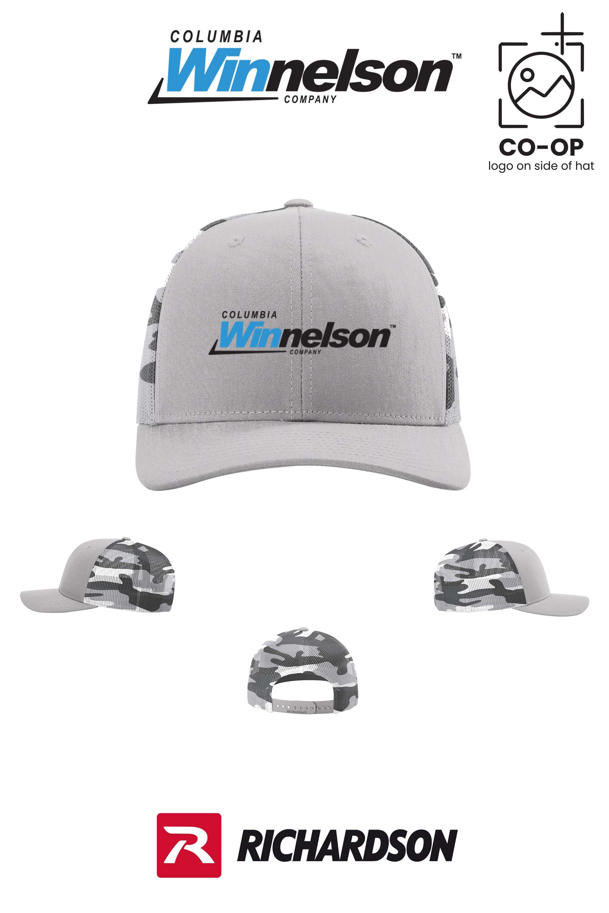Richardson 112PM Printed Mesh Trucker - Columbia MO Winnelson