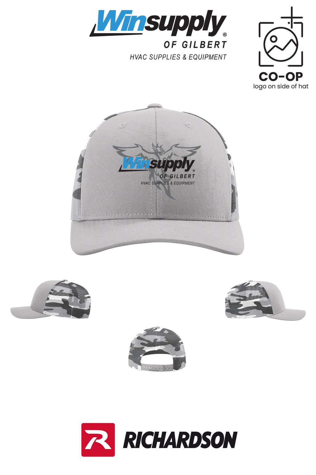 Richardson 112PM Printed Mesh Trucker - Winsupply of Gilbert