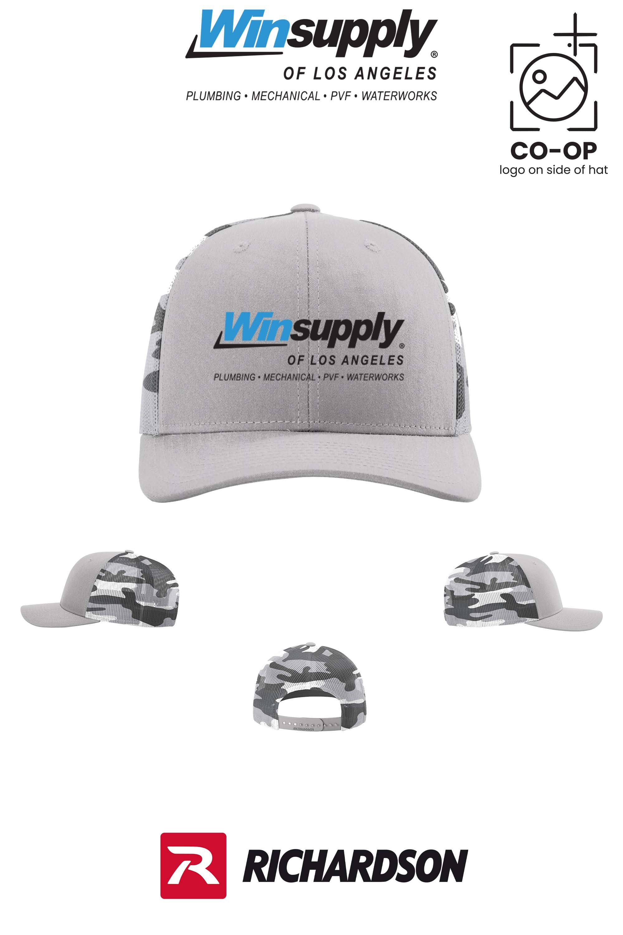 Richardson 112PM Printed Mesh Trucker - Winsupply of Los Angeles