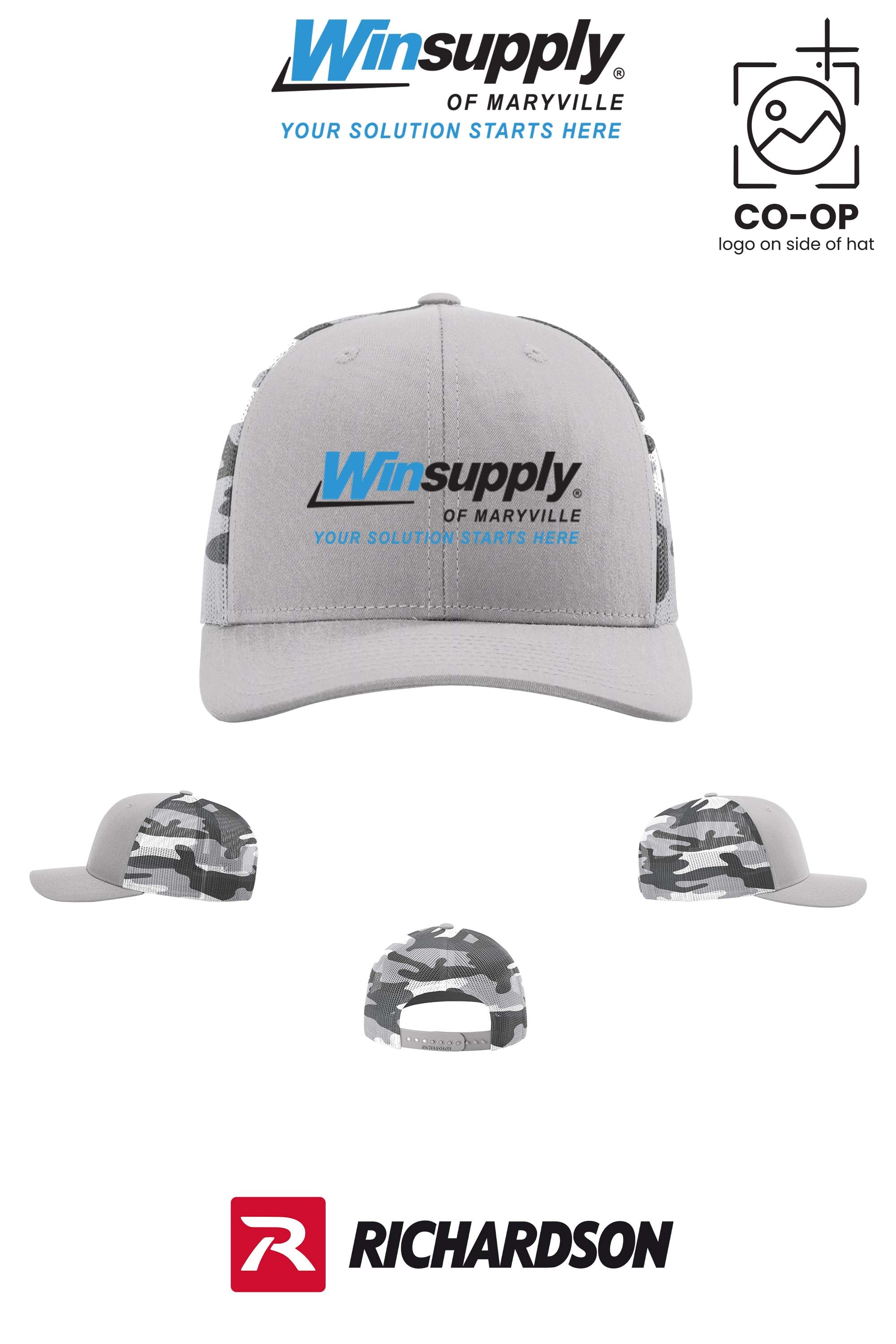 Richardson 112PM Printed Mesh Trucker - Winsupply of Maryville