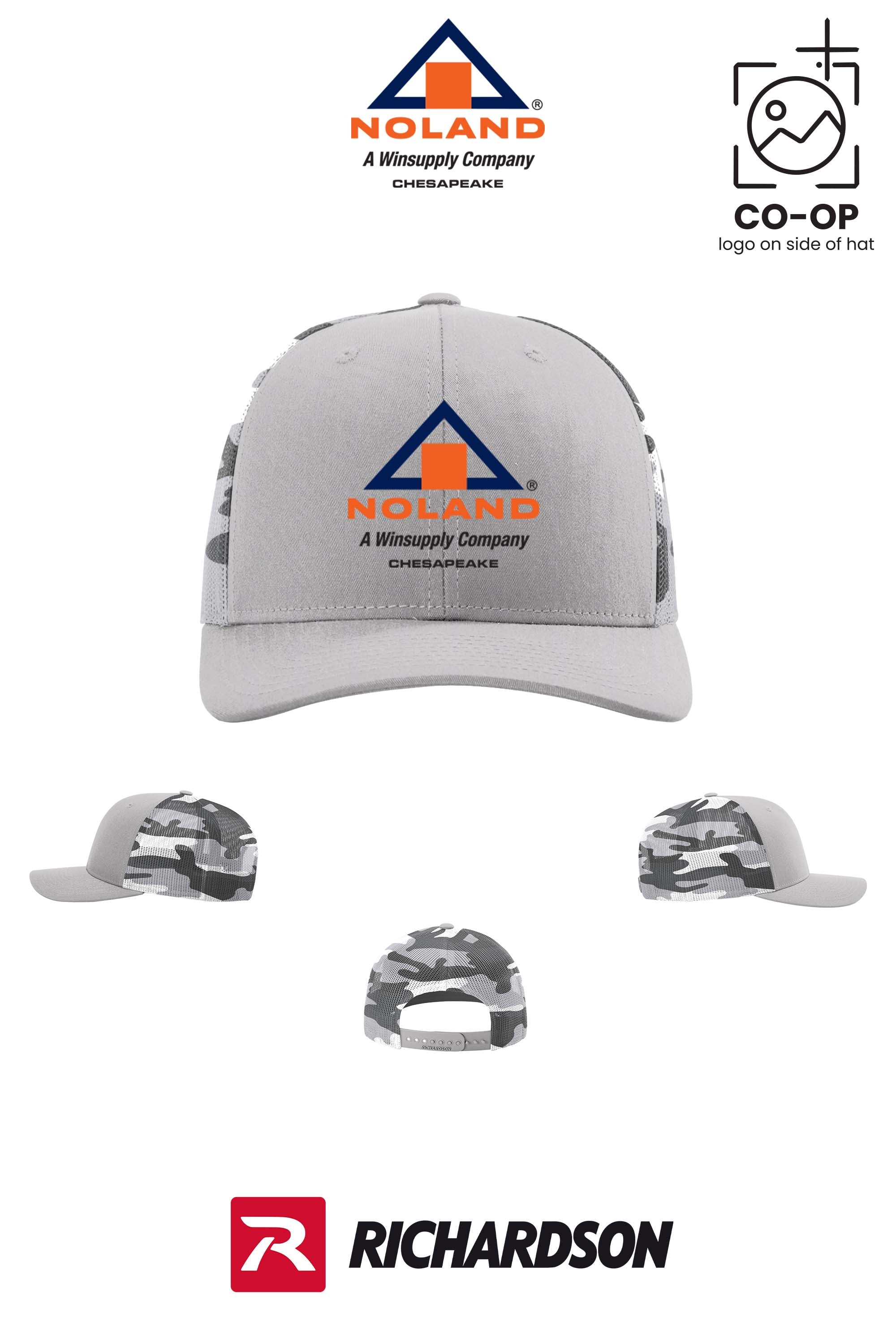 Richardson 112PM Printed Mesh Trucker - Noland Company Chesapeake