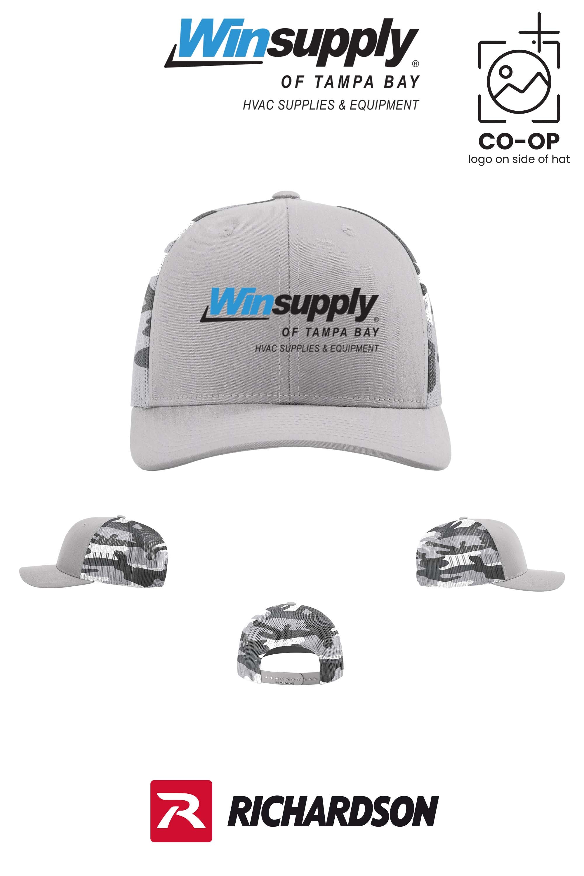 Richardson 112PM Printed Mesh Trucker - Winsupply of Tampa Bay