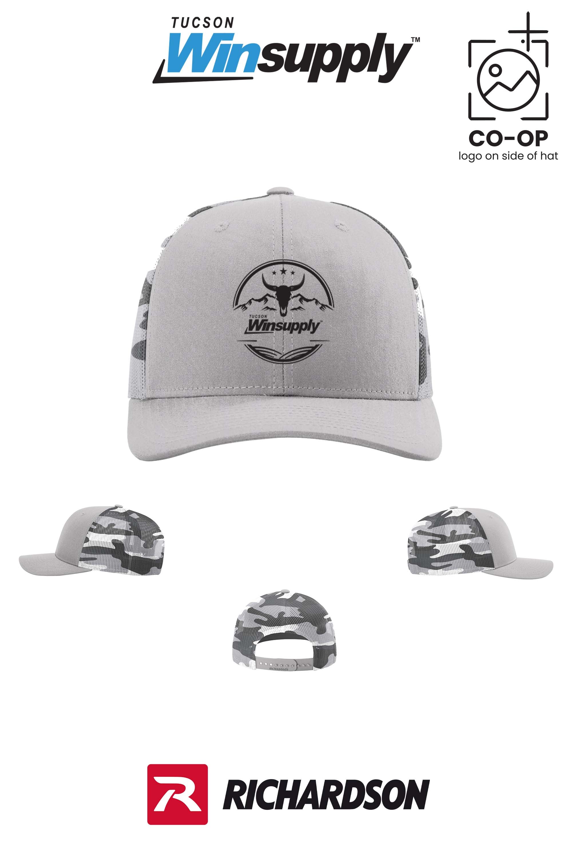 Richardson 112PM Printed Mesh Trucker - Winsupply Tucson AZ