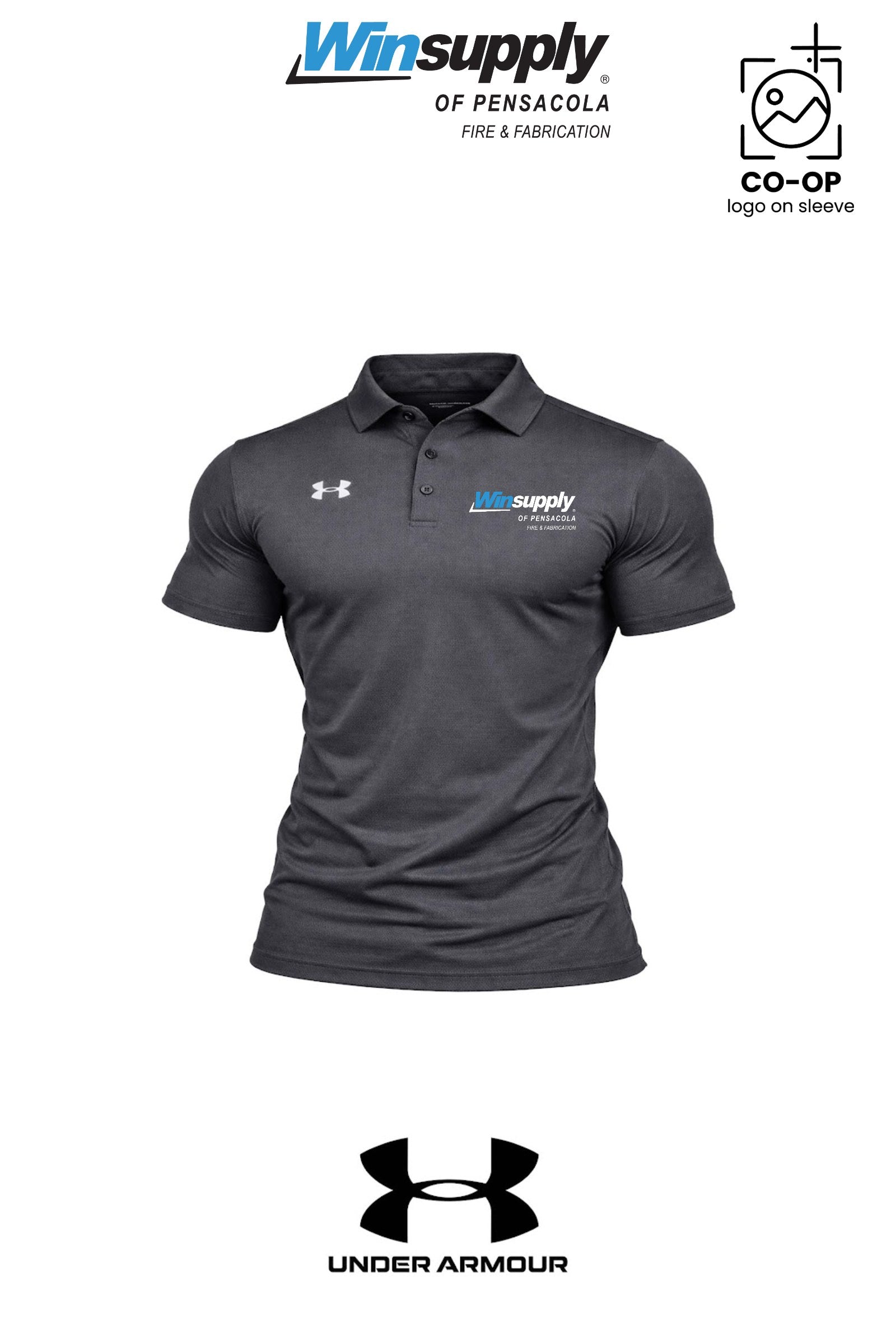 Under Armour Mens Tech™ Polo - Winsupply Pensacola Fire & Fabrication