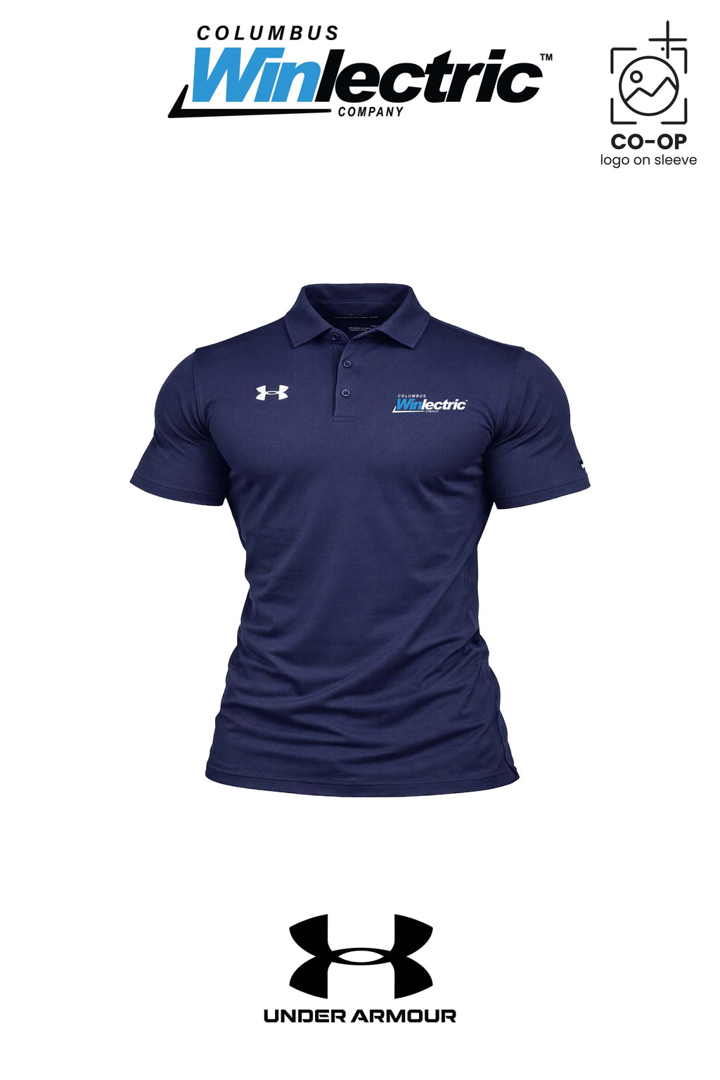 Under Armour Mens Tech™ Polo - Columbus Winlectric