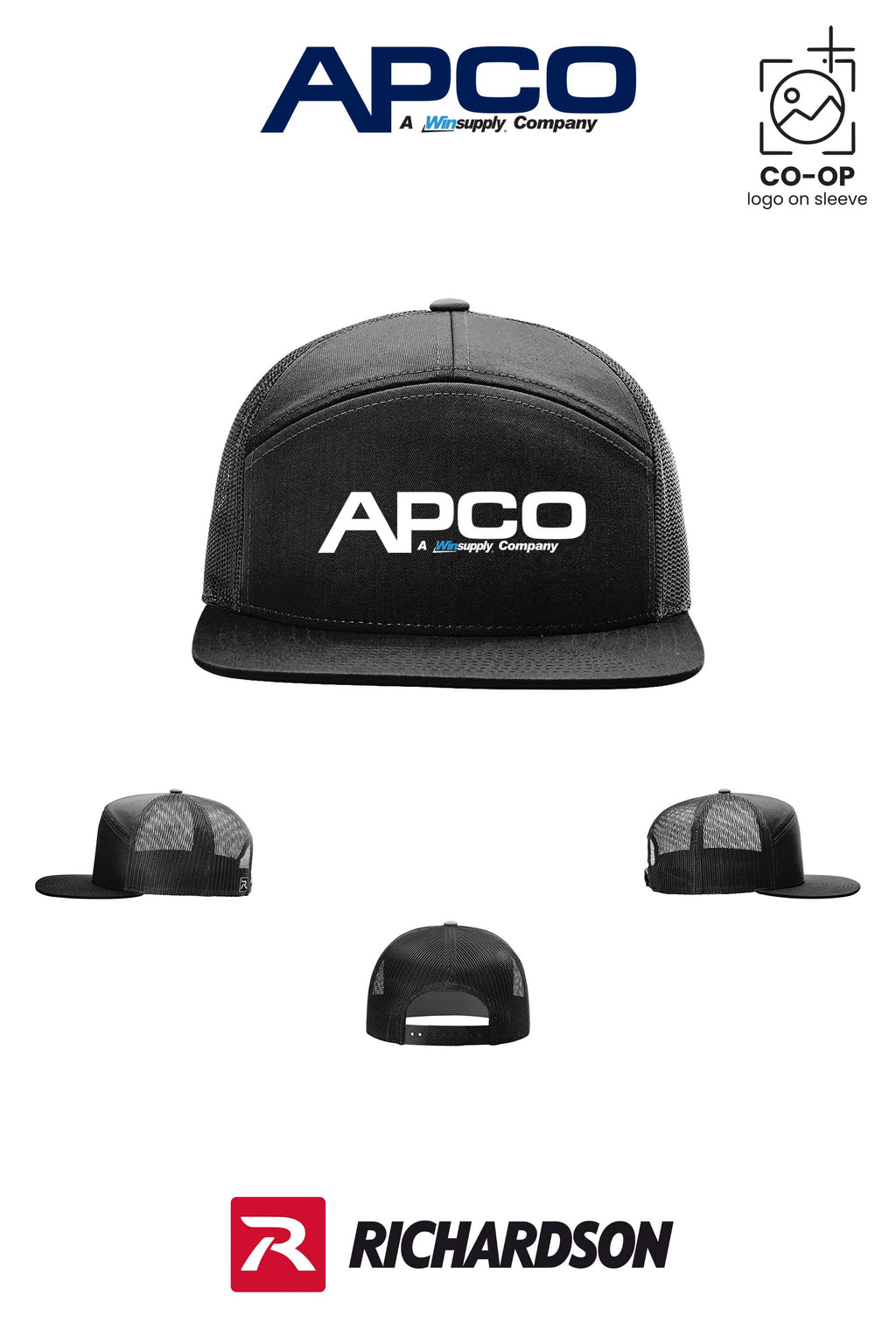 Richardson 168 Seven-Panel Trucker - APCO Supply - Indianapolis