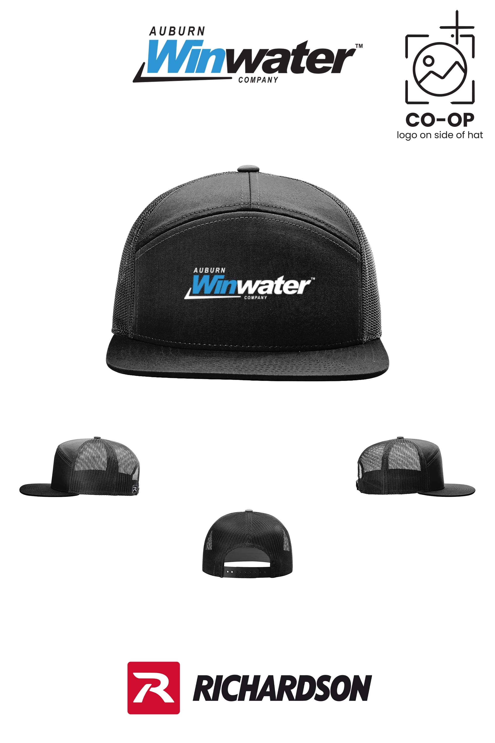 Richardson 168 Seven-Panel Trucker- Auburn Winwater