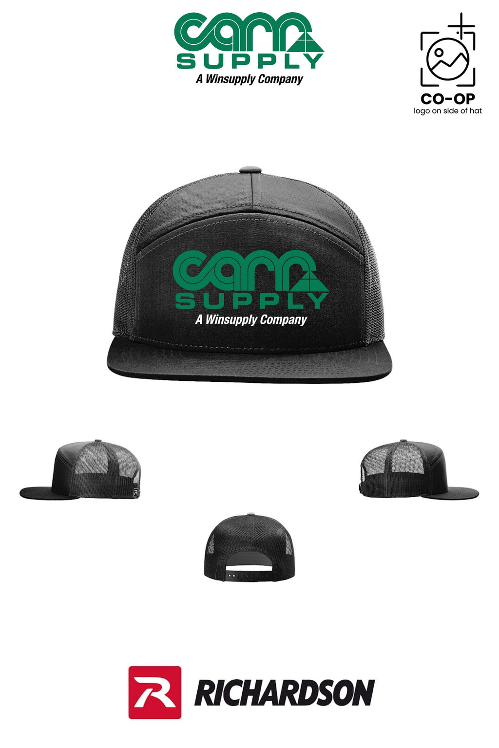 Richardson 168 Seven-Panel Trucker - Carr Supply - Athens