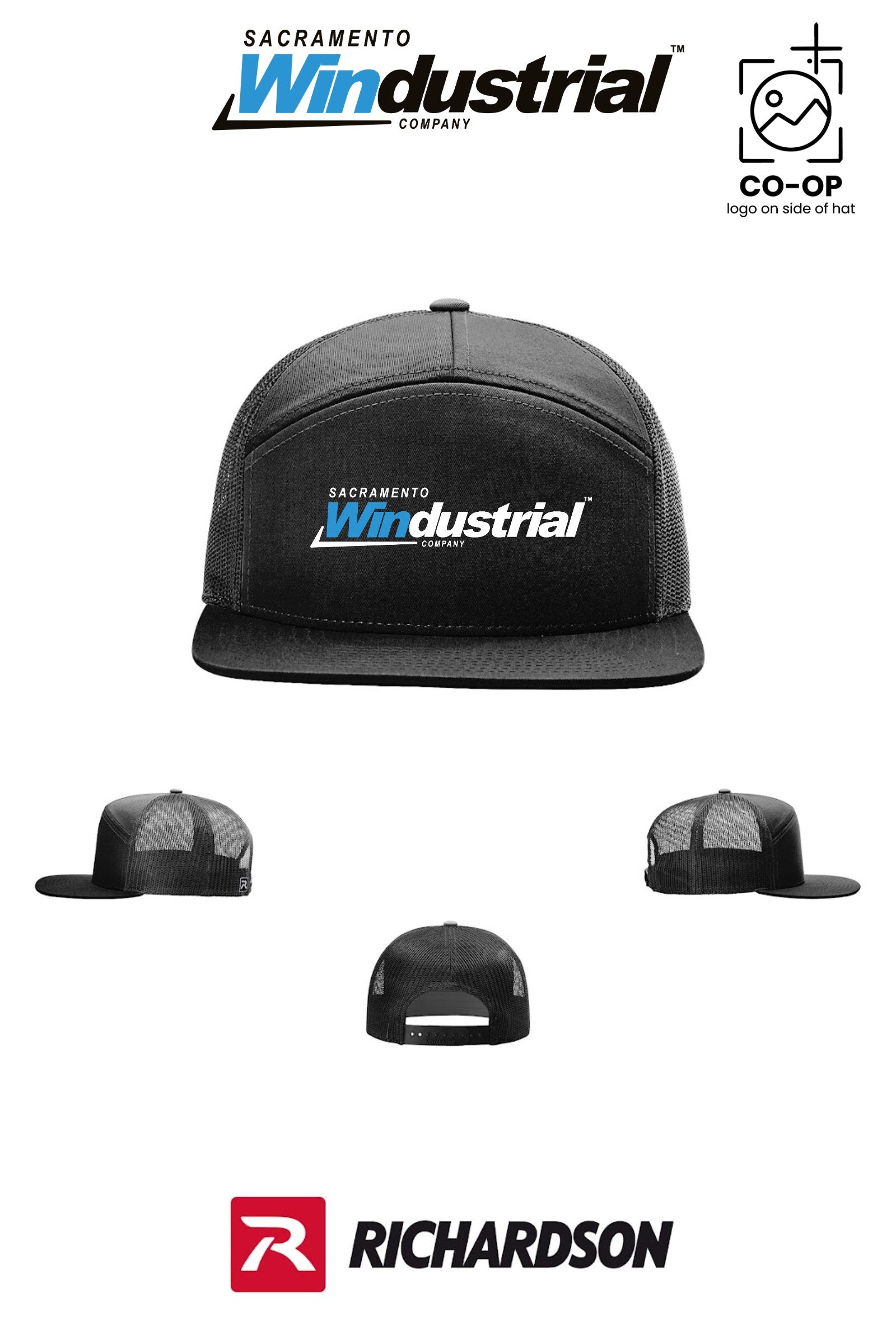 Richardson 168 Seven-Panel Trucker - Sacramento Windustrial