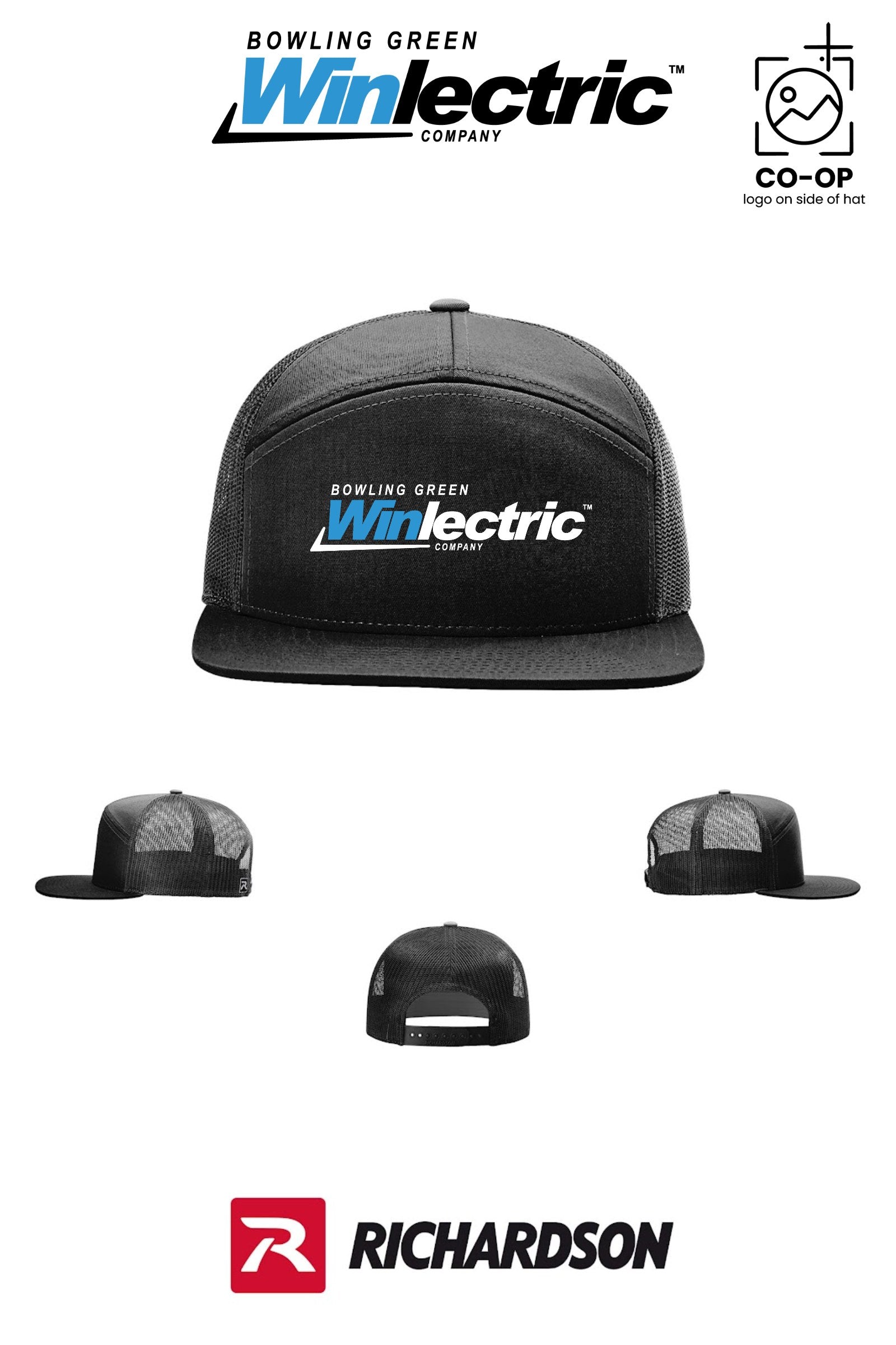 Richardson 168 Seven-Panel Trucker - Bowling Green Winlectric
