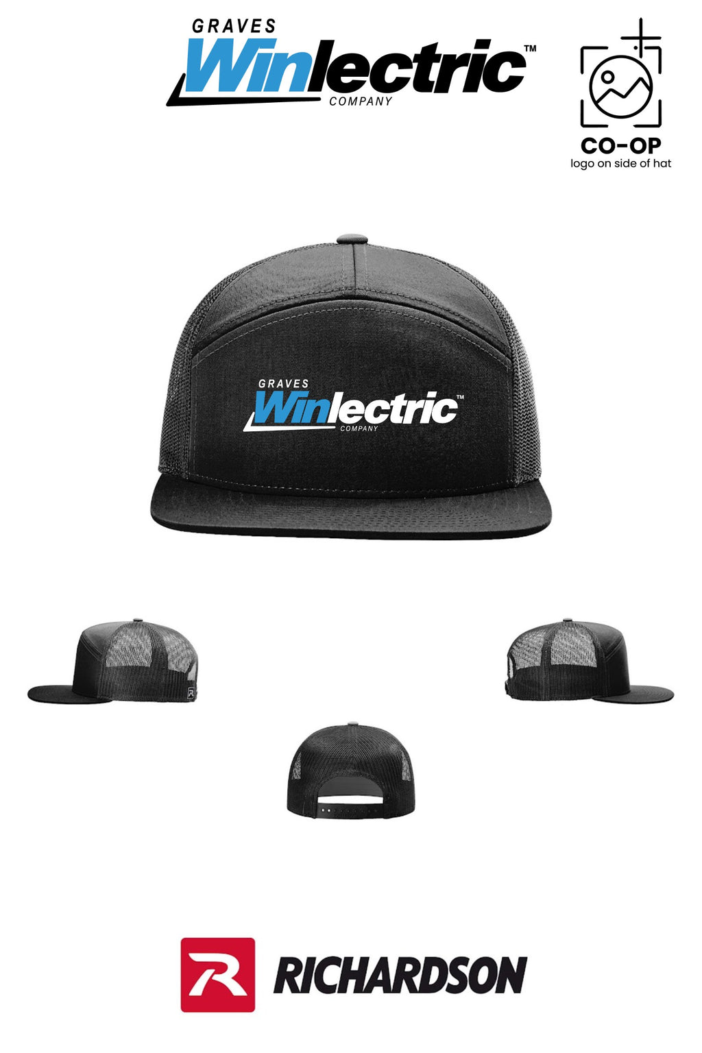Richardson 168 Seven-Panel Trucker - Graves Winlectric