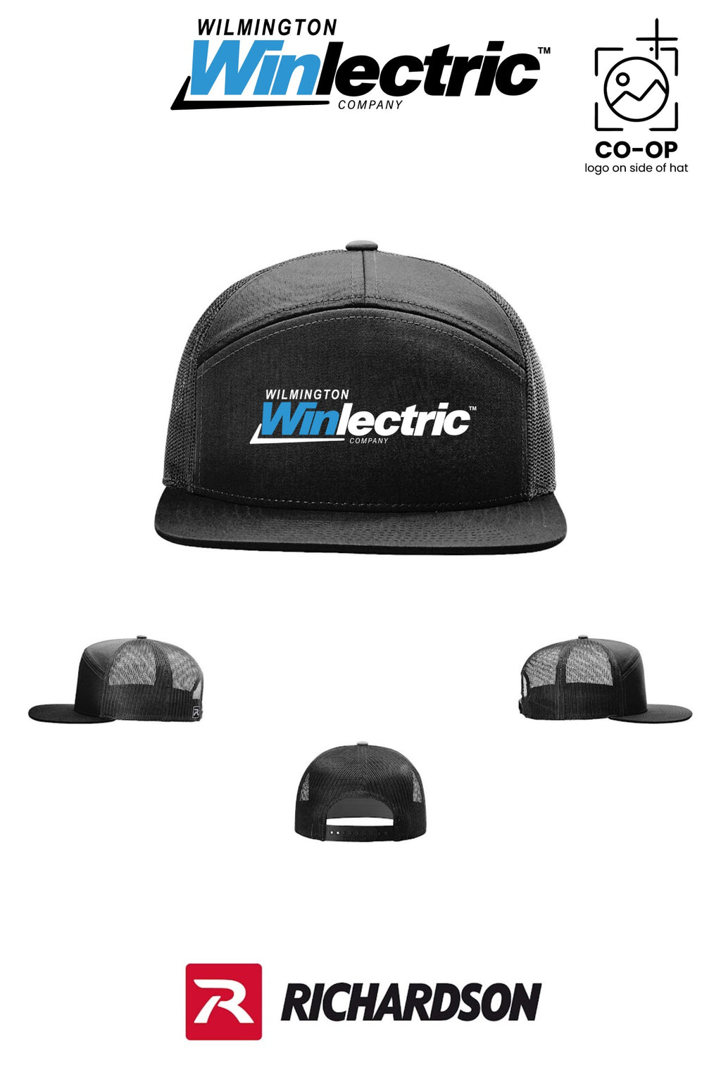Richardson 168 Seven-Panel Trucker - Wilmington Winlectric