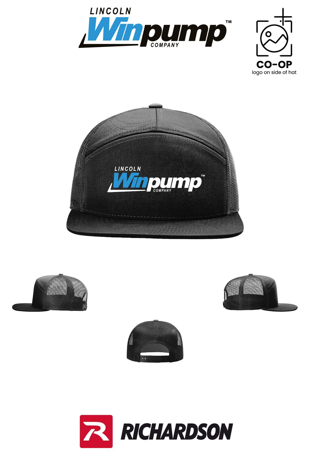 Richardson 168 Seven-Panel Trucker - Lincoln Winpump