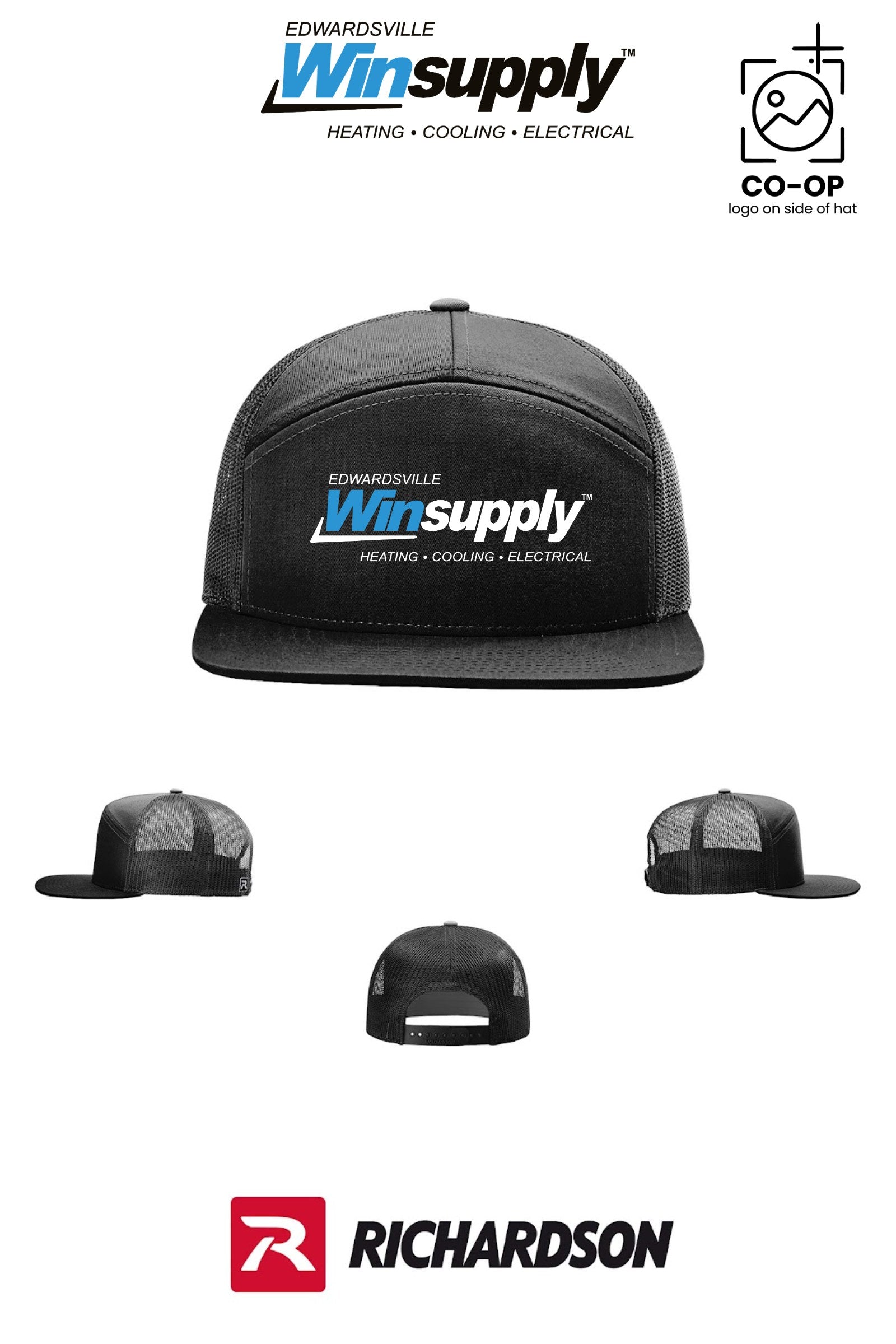 Richardson 168 Seven-Panel Trucker - Edwardsville Winsupply