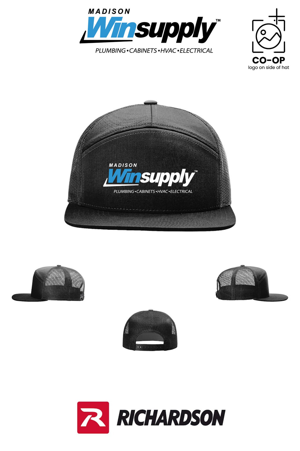 Richardson 168 Seven-Panel Trucker - Madison Winsupply