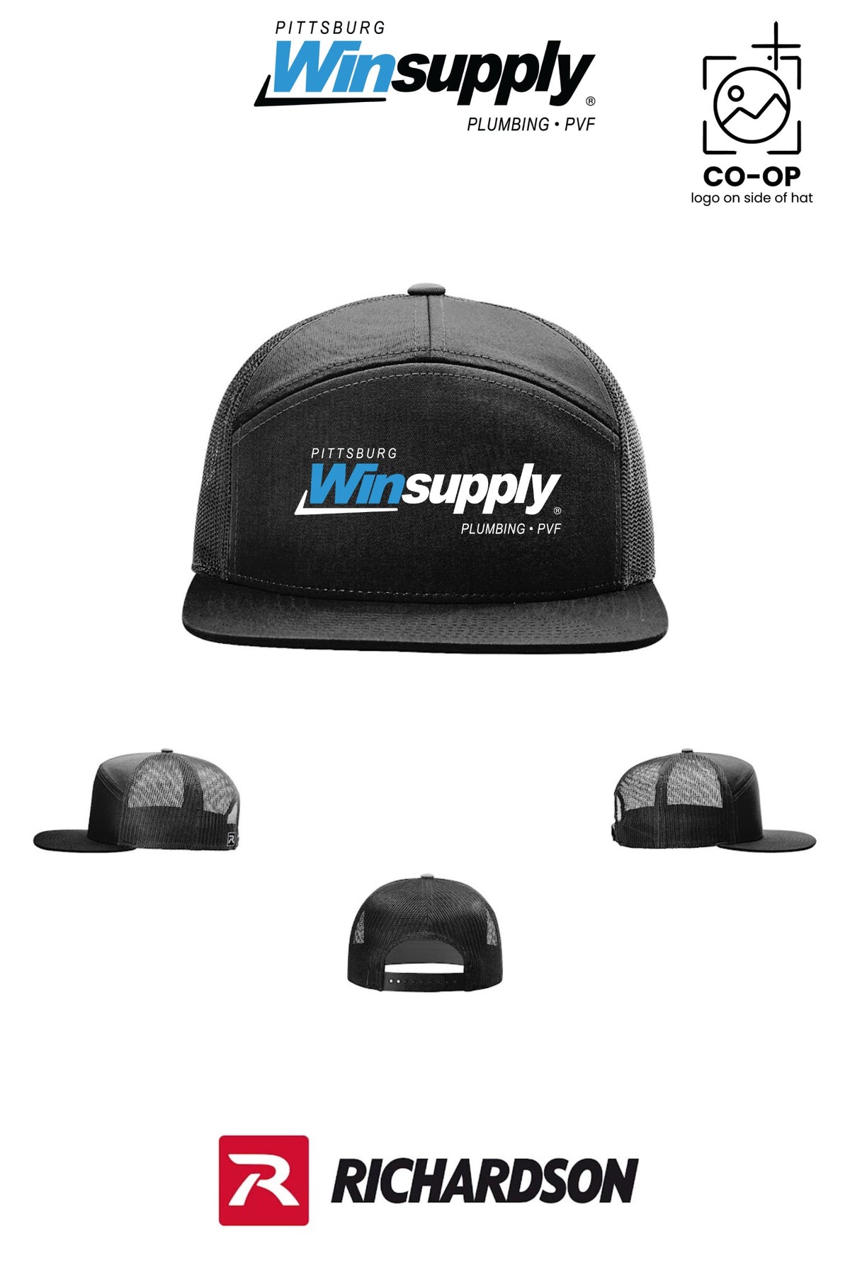Richardson 168 Seven-Panel Trucker - Pittsburg Winsupply