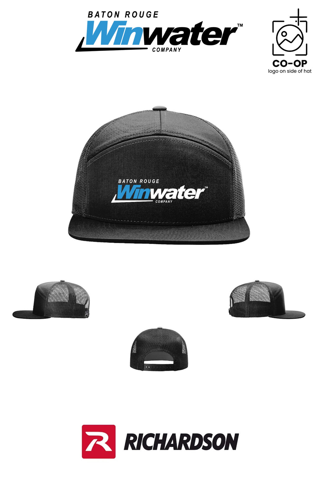 Richardson 168 Seven-Panel Trucker - Baton Rouge Winwater