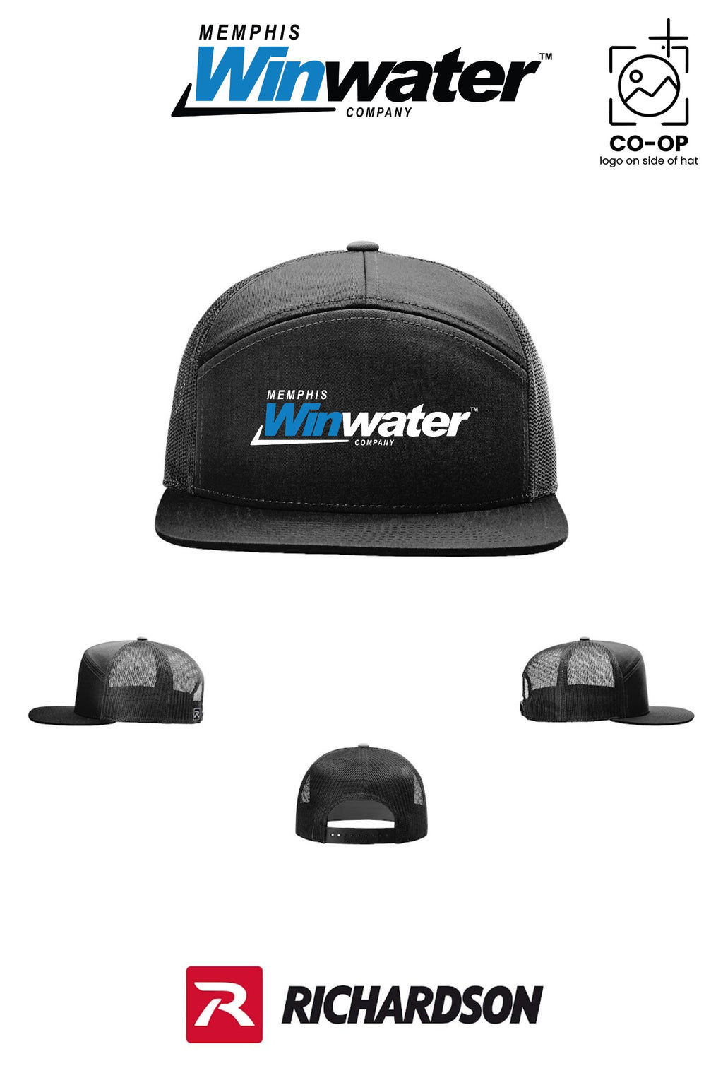 Richardson 168 Seven-Panel Trucker - Memphis Winwater