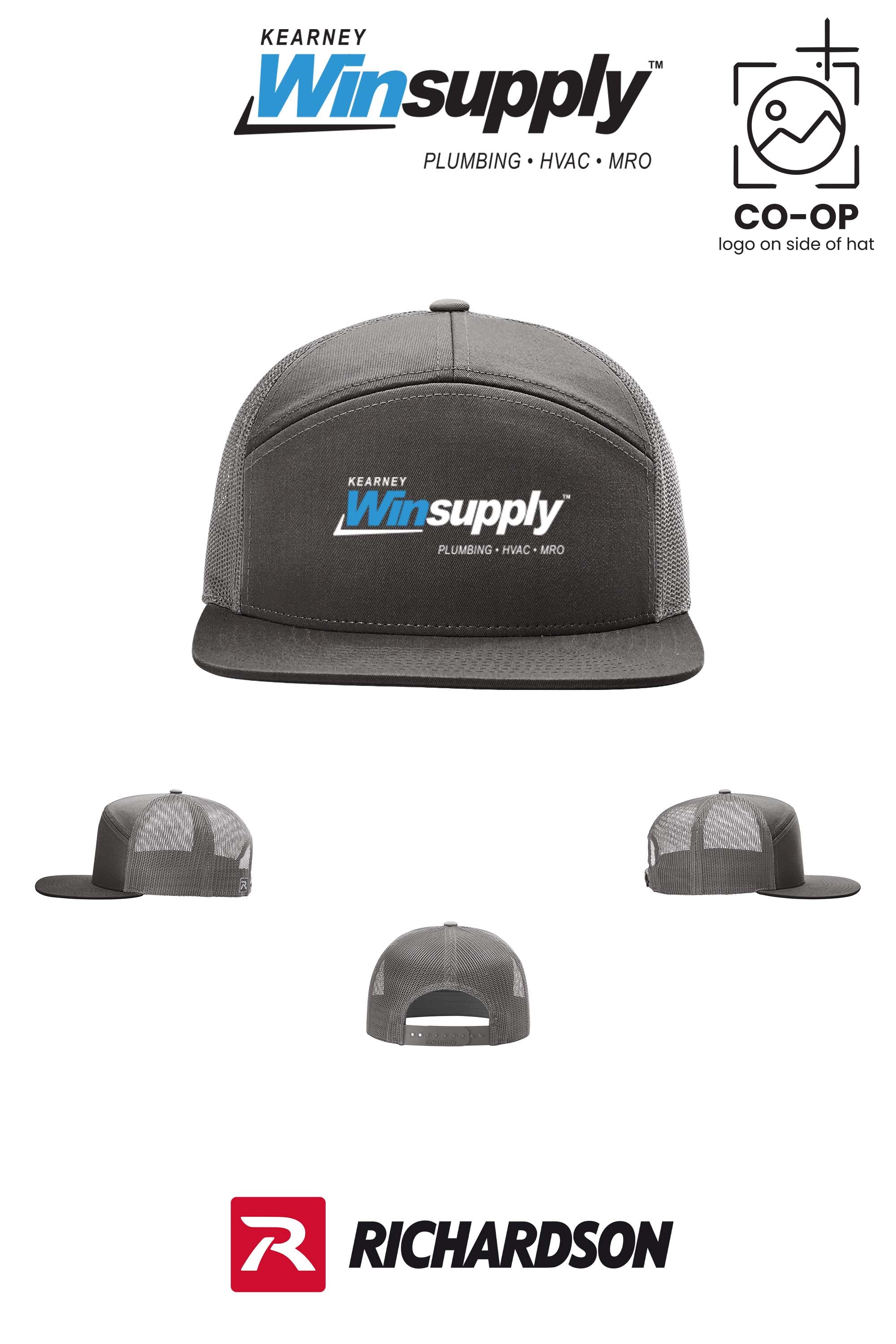 Richardson 168 Seven-Panel Trucker- Kearney Winsupply