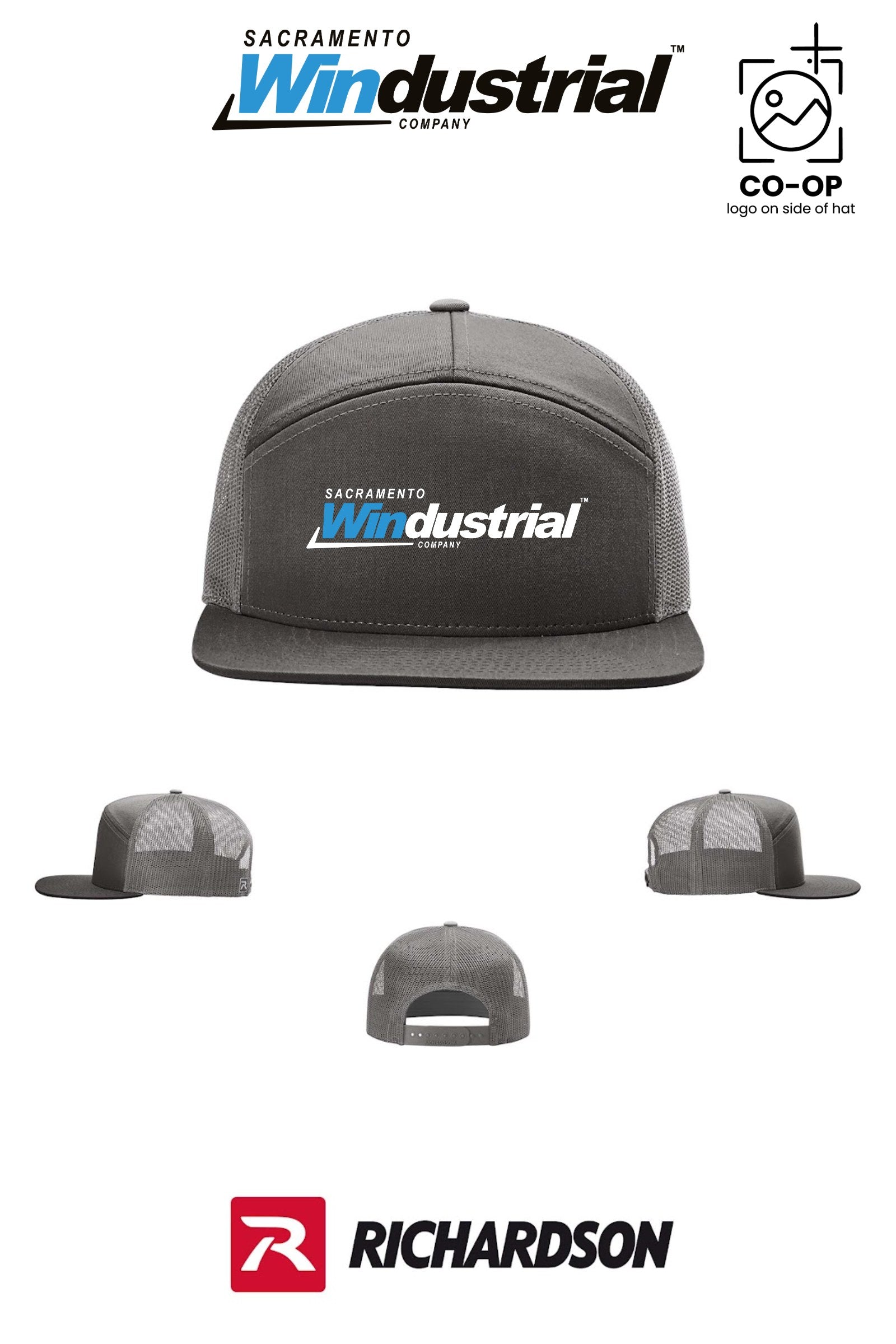 Richardson 168 Seven-Panel Trucker - Sacramento Windustrial