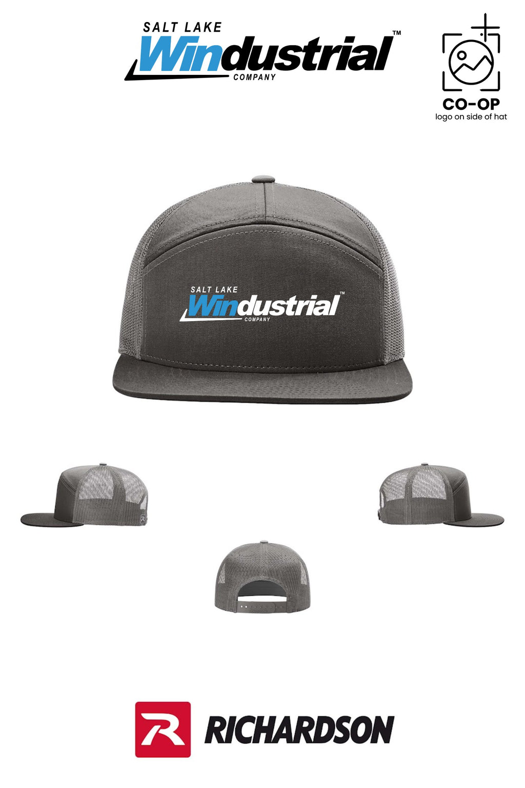 Richardson 168 Seven-Panel Trucker - Salt Lake Windustrial