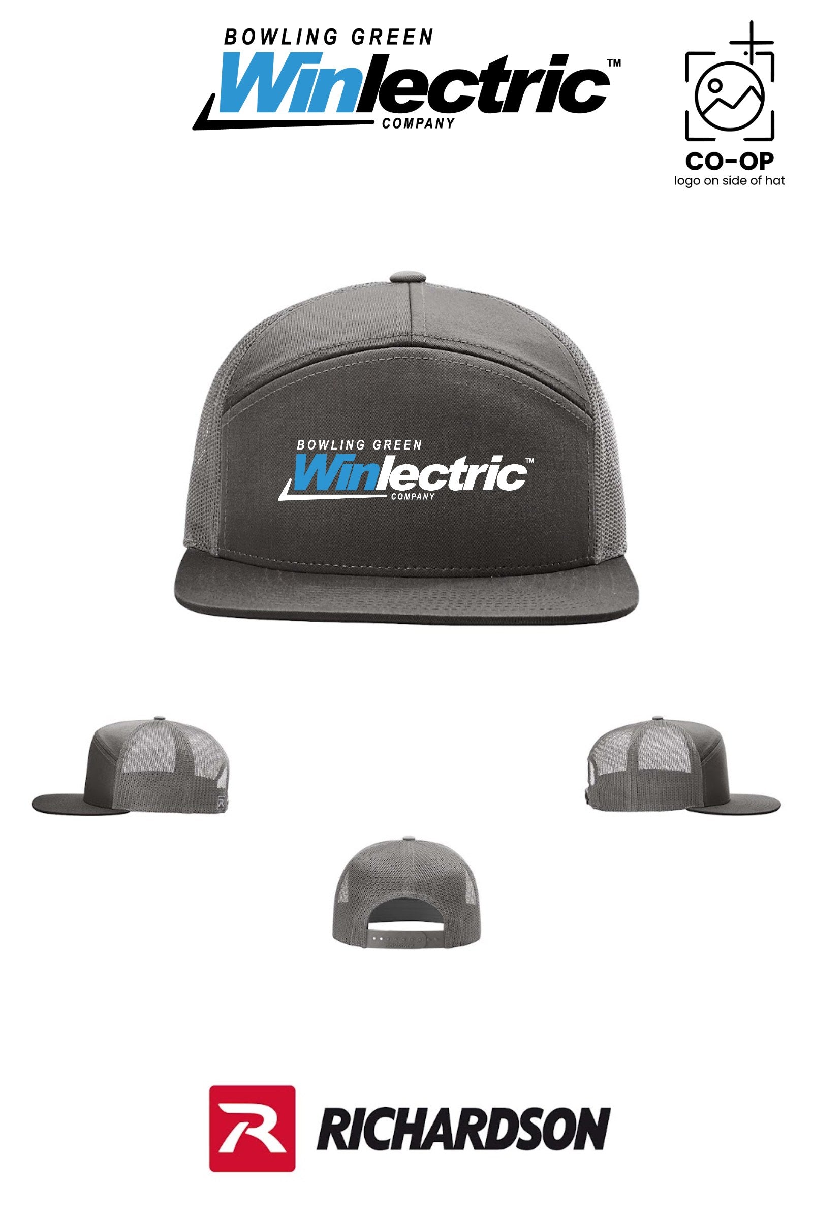 Richardson 168 Seven-Panel Trucker - Bowling Green Winlectric