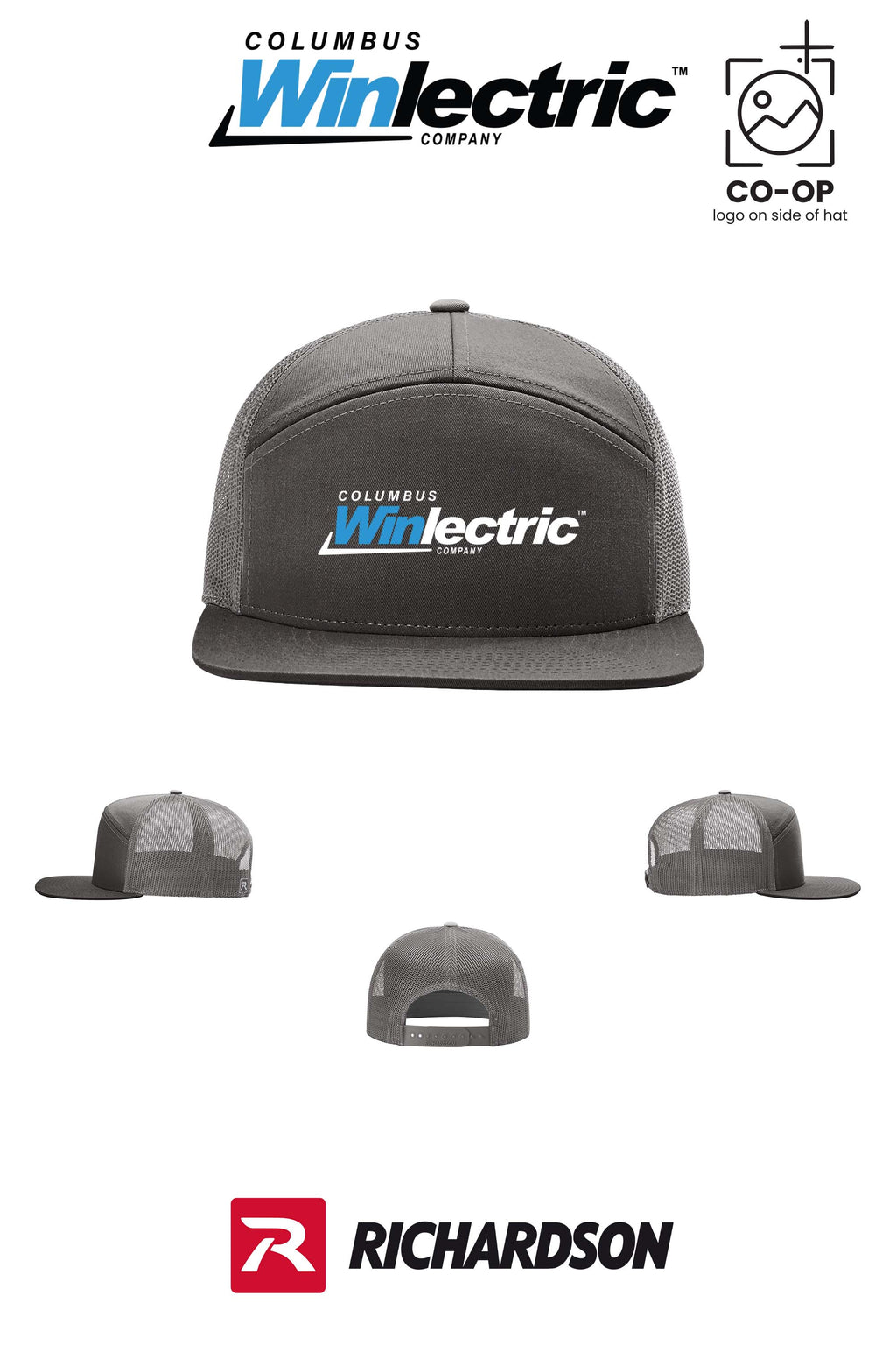 Richardson 168 Seven-Panel Trucker - Columbus Winlectric