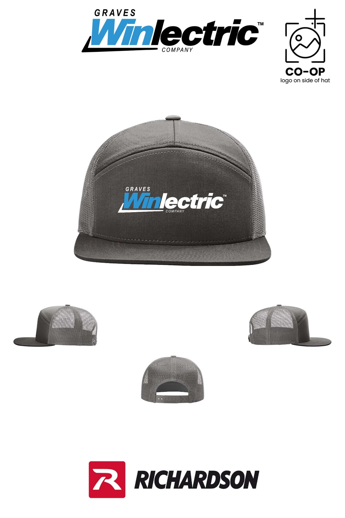 Richardson 168 Seven-Panel Trucker - Graves Winlectric