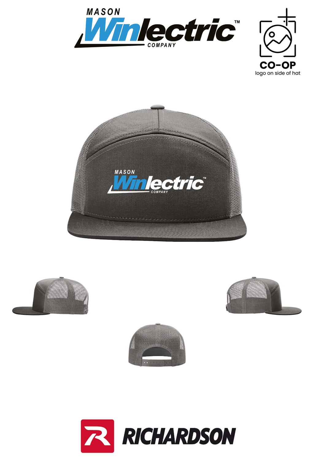 Richardson 168 Seven-Panel Trucker - Mason Winlectric