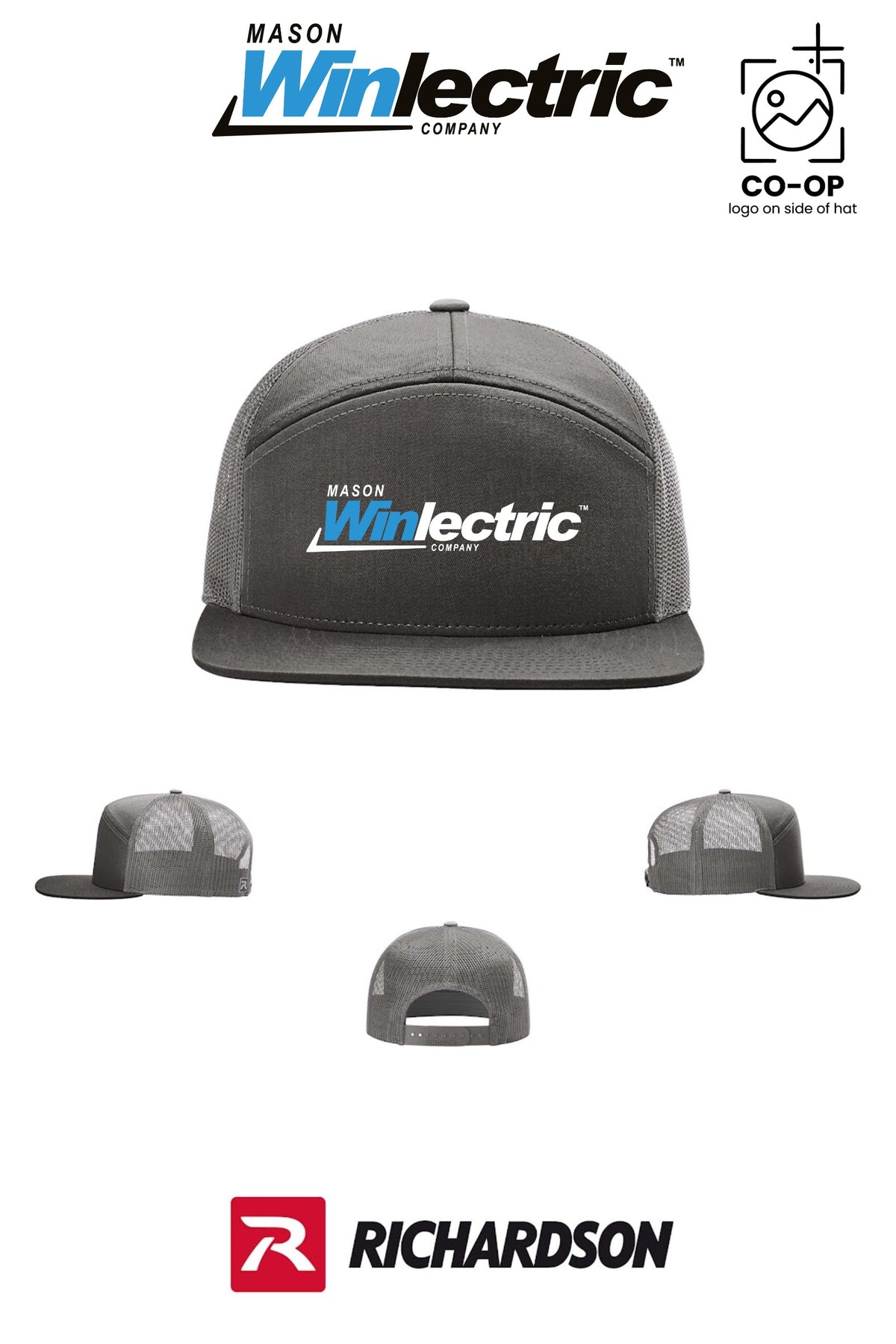 Richardson 168 Seven-Panel Trucker - Mason Winlectric
