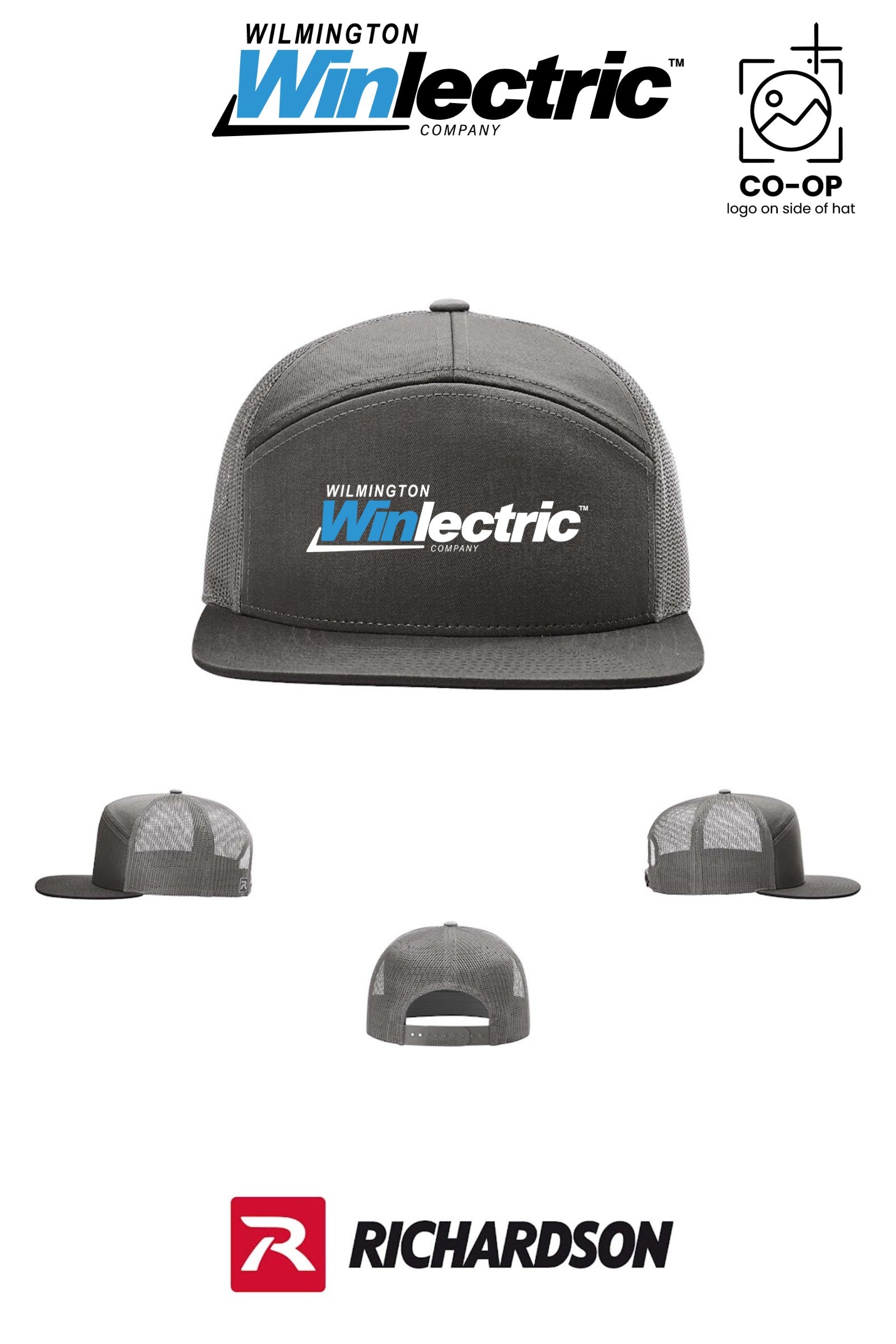 Richardson 168 Seven-Panel Trucker - Wilmington Winlectric