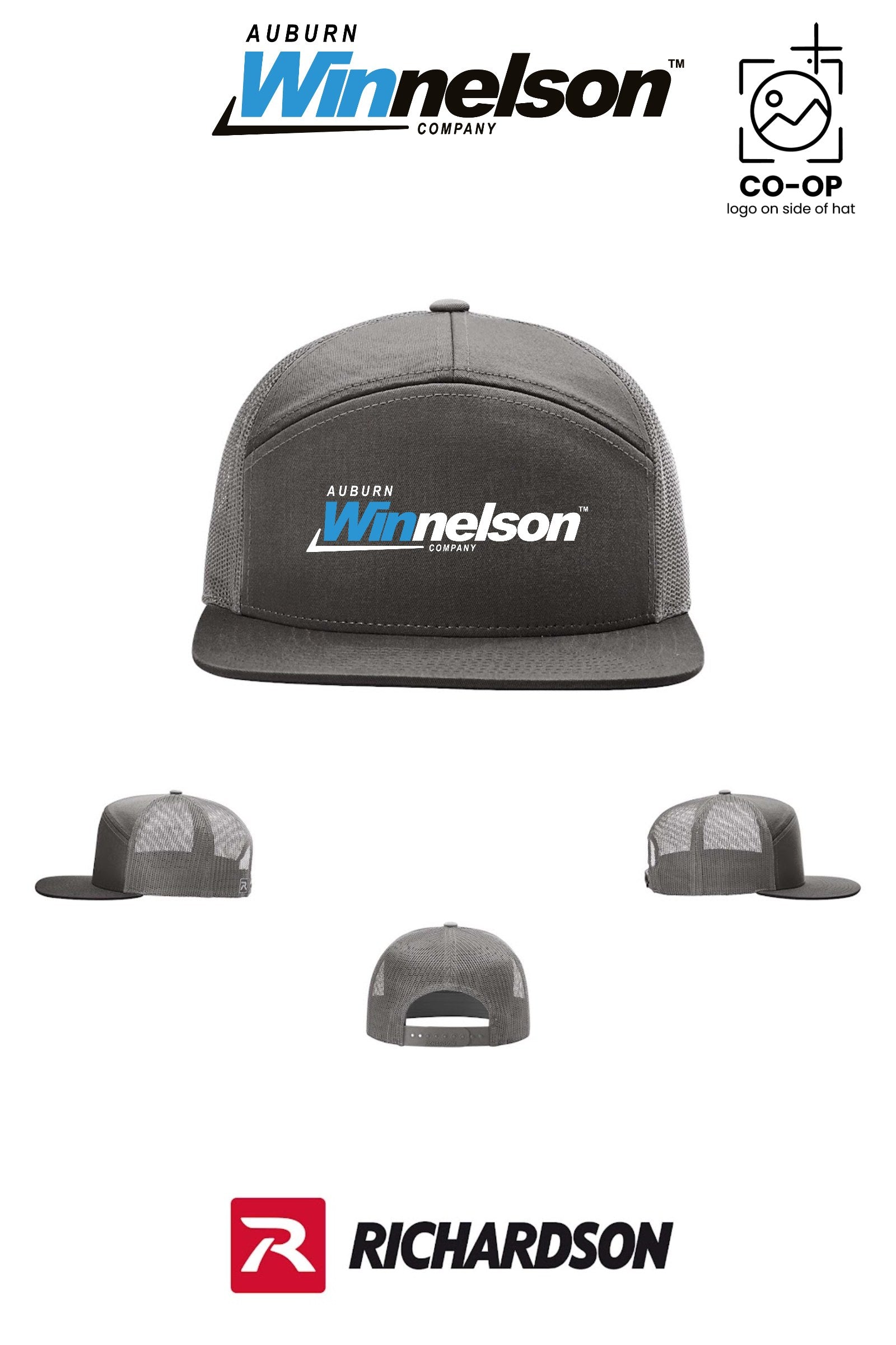 Richardson 168 Seven-Panel Trucker - Auburn Winnelson