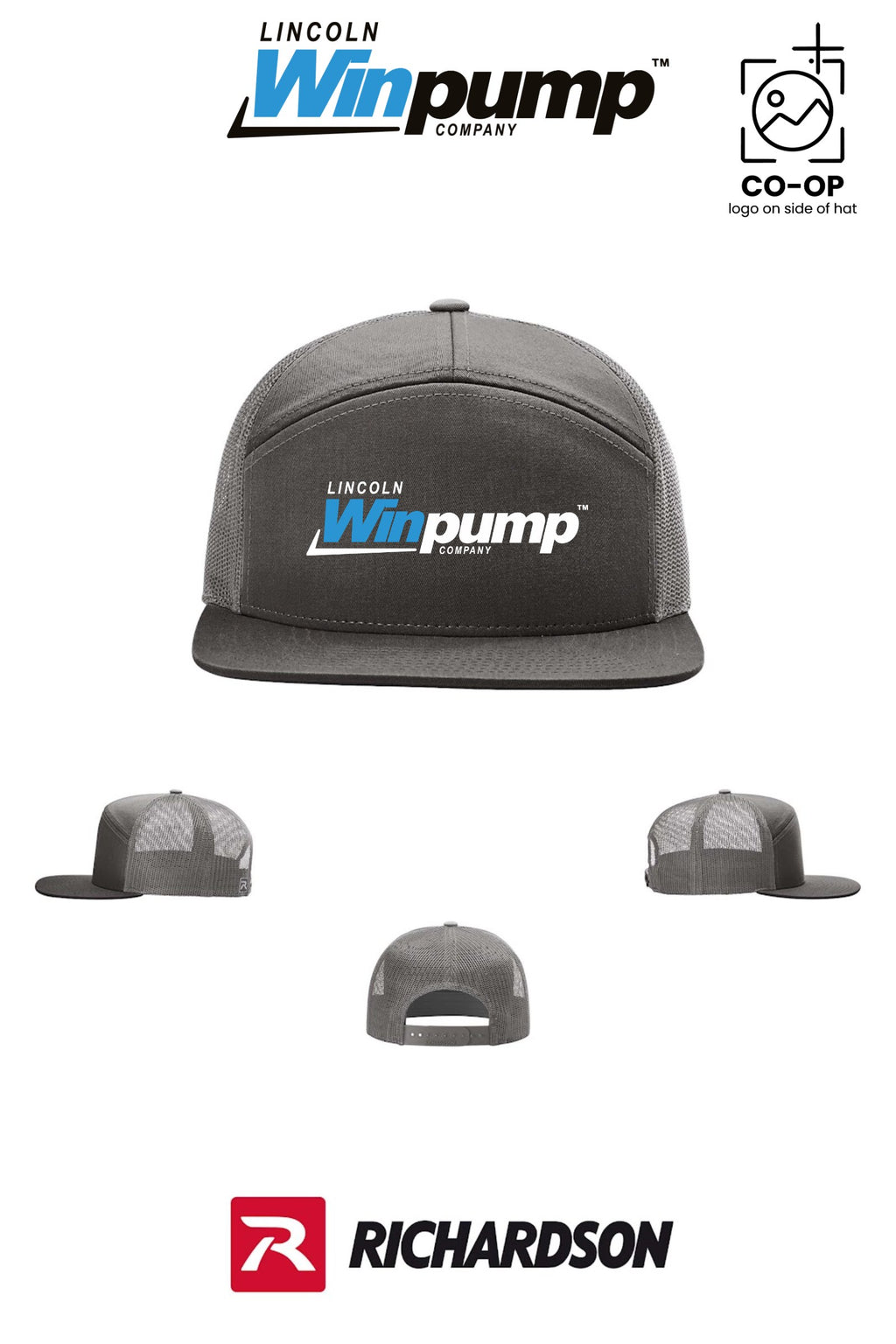 Richardson 168 Seven-Panel Trucker - Lincoln Winpump