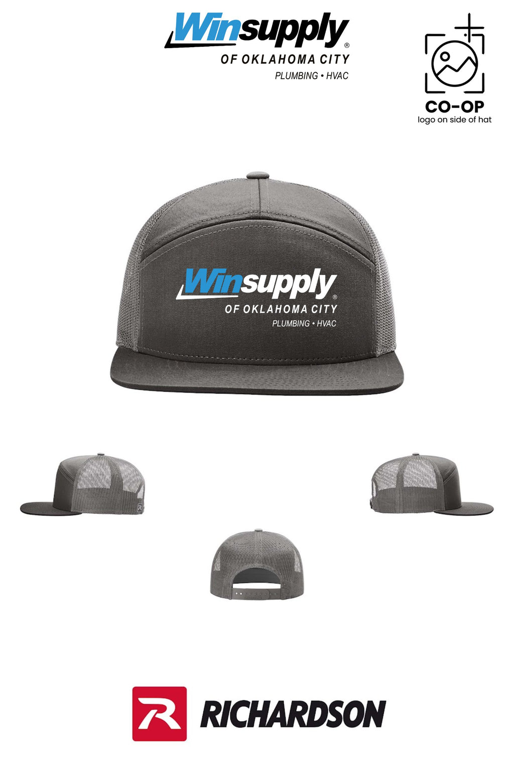 Richardson 168 Seven-Panel Trucker - Winsupply of Oklahoma City
